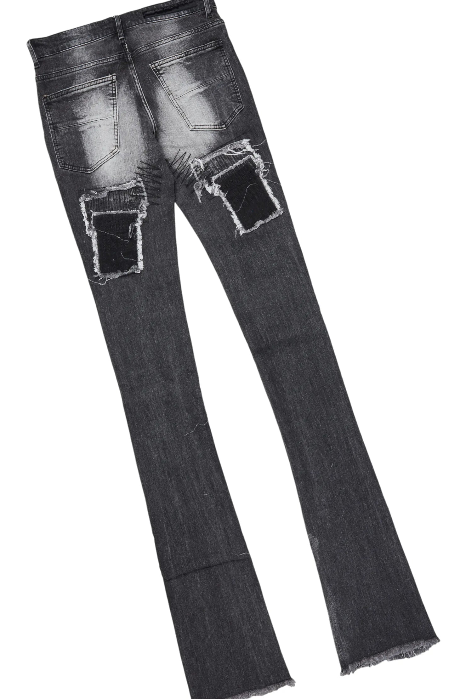 Brookwood Black Long Sleeve T-Shirt & Camden Super Stacked Flare Jean Bundle