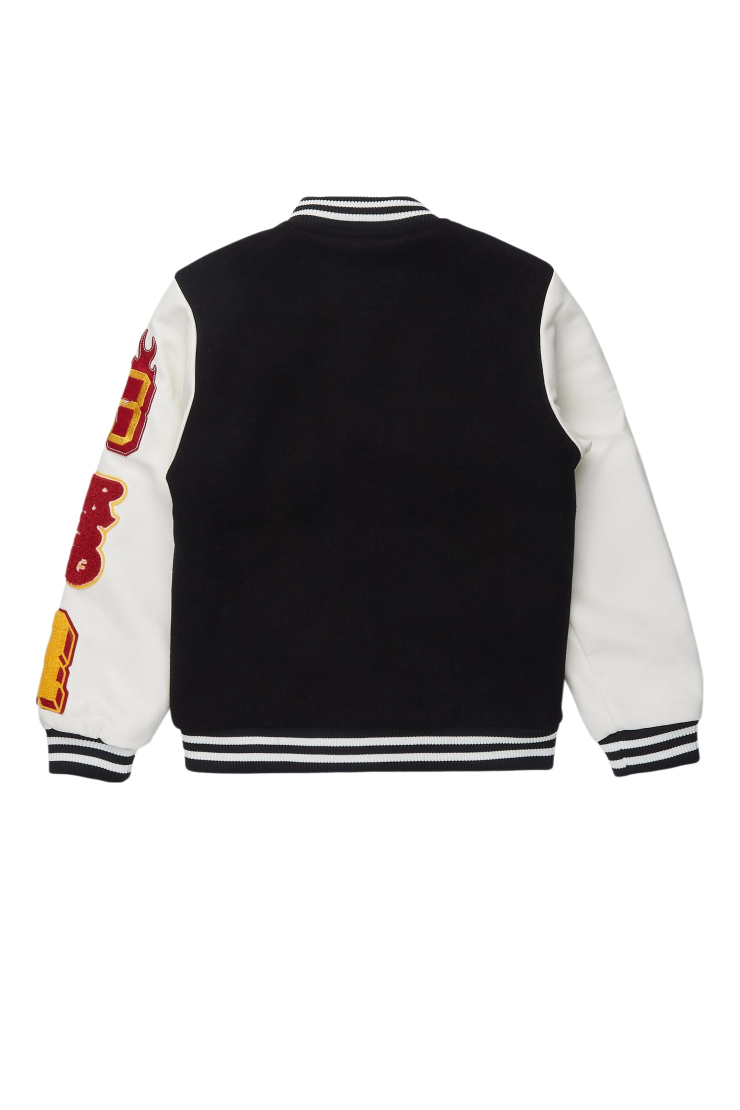 Boys Fio 2.0 Black/White Varsity Jacket