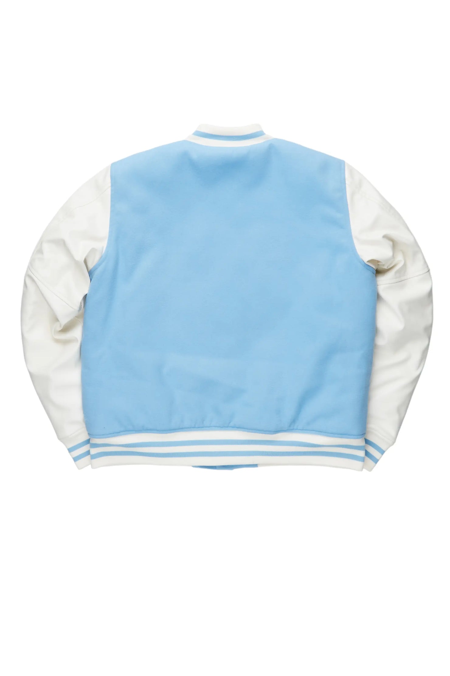 Girls Leah Baby Blue Varsity Jacket