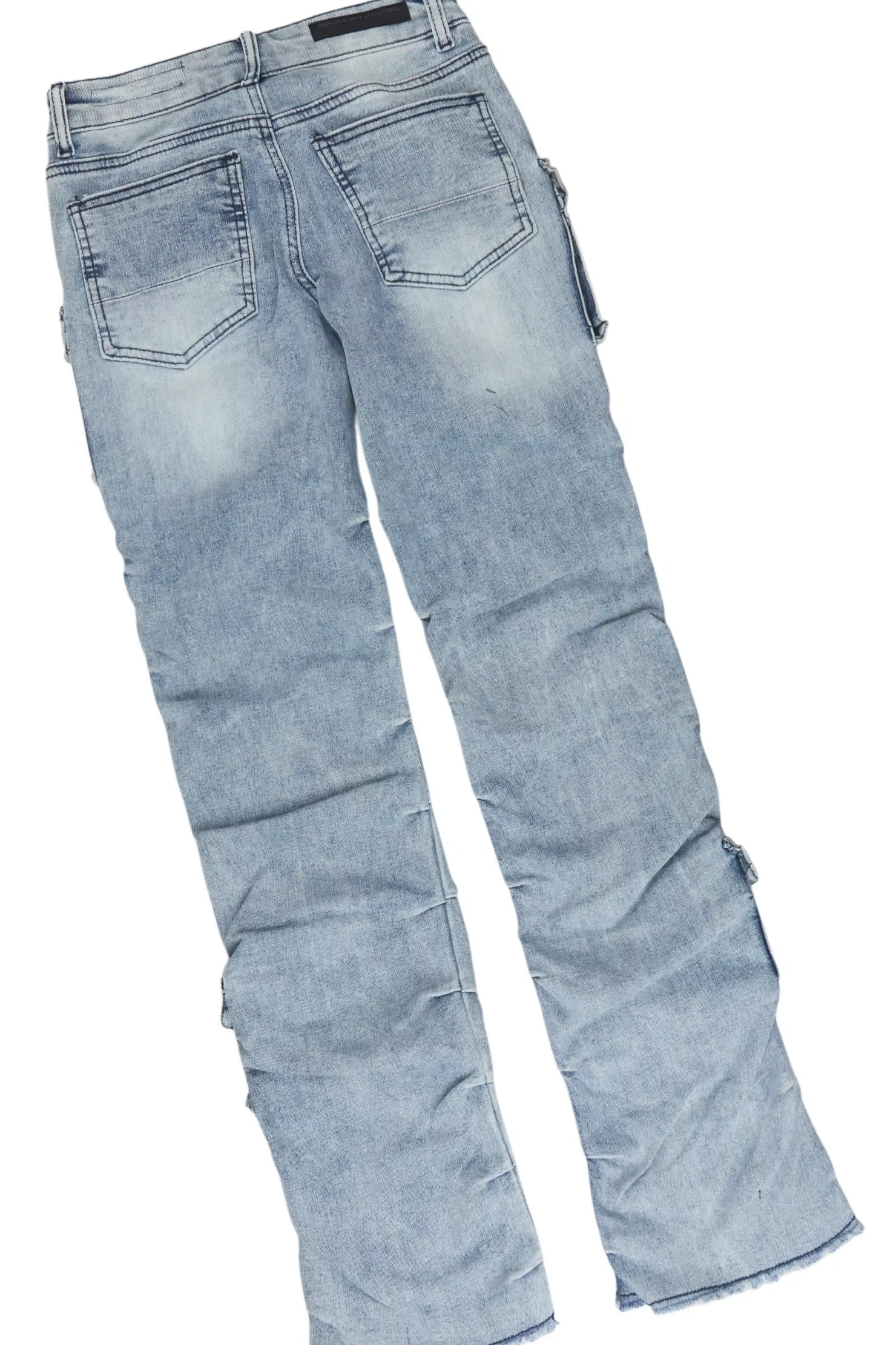 Girls Mabel Fuchsia/Blue T-Shirt Stacked Jean Set