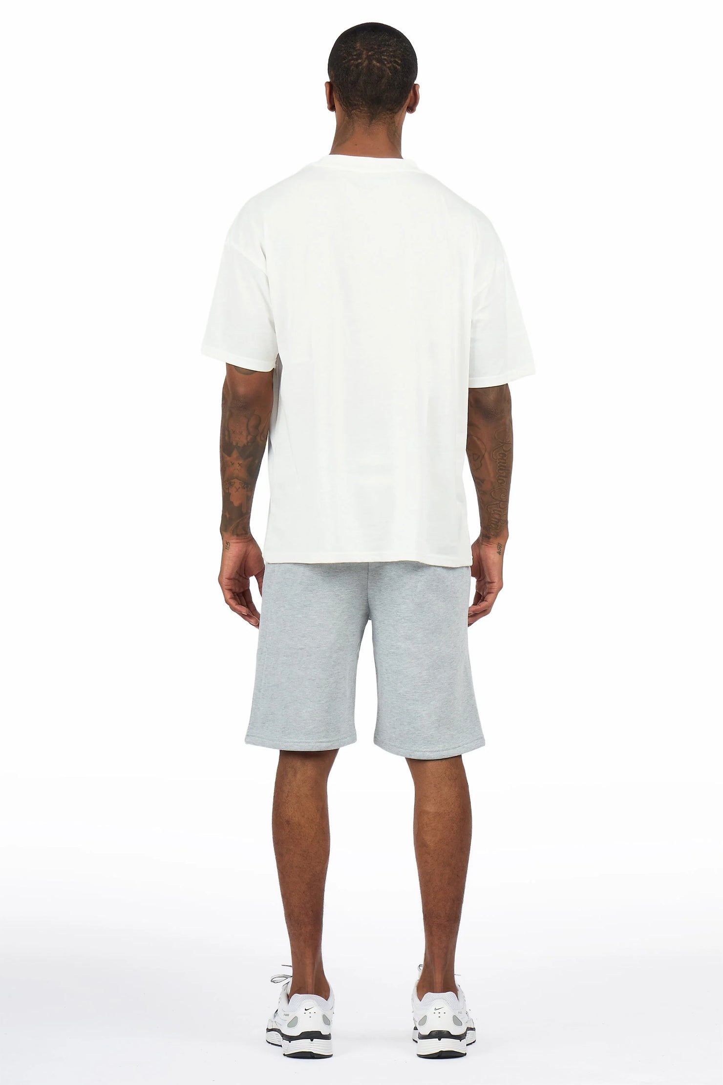 Sana White/Grey Short Set