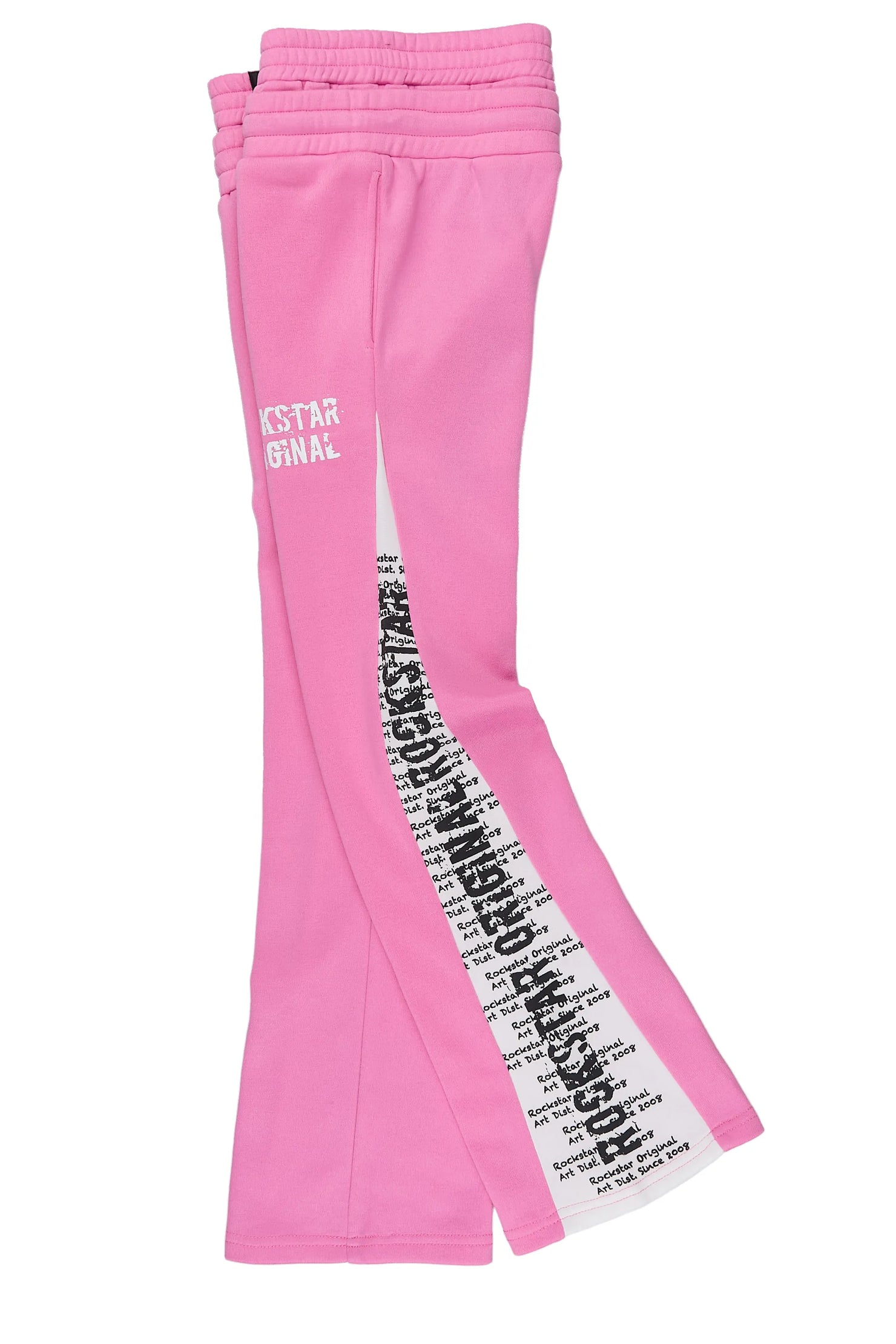 Girls Ajayla Pink Double Waisted Baggy Track Pant