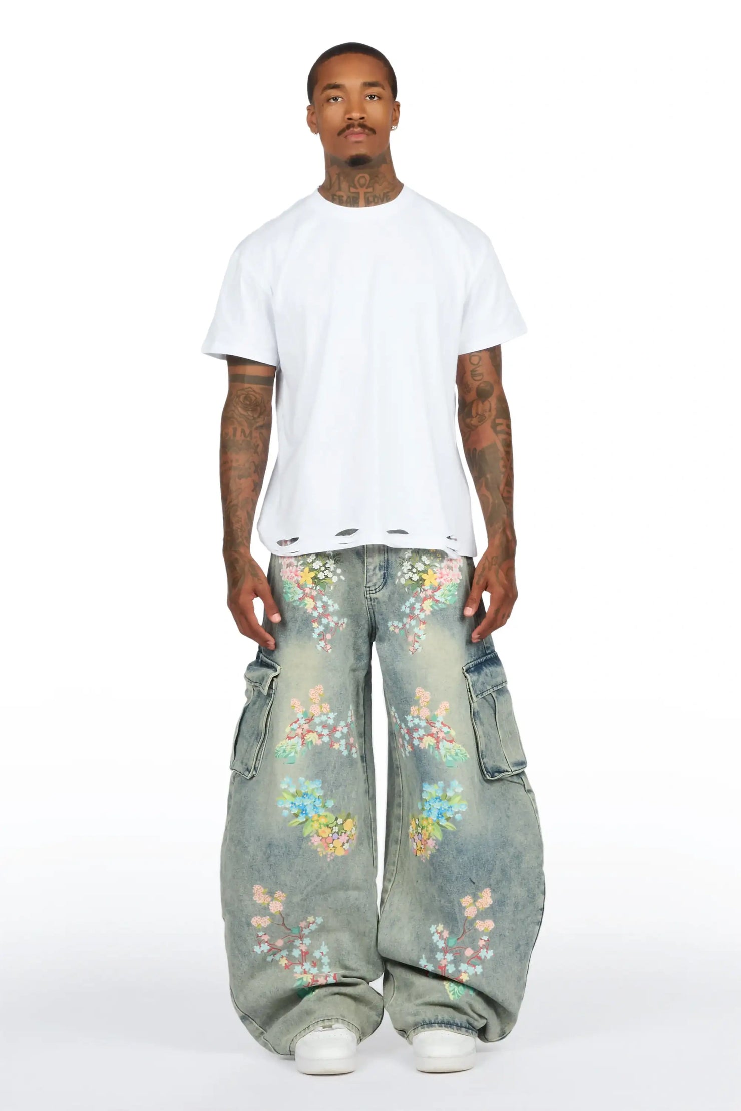 Zionte Light Blue Barrel Fit Jean