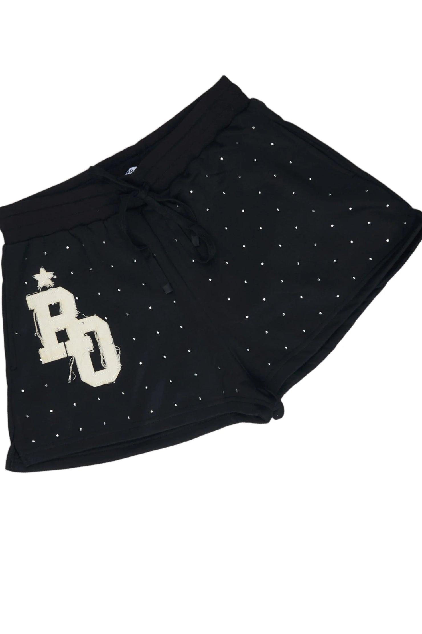 Tyona Black Rhinestone Short Set