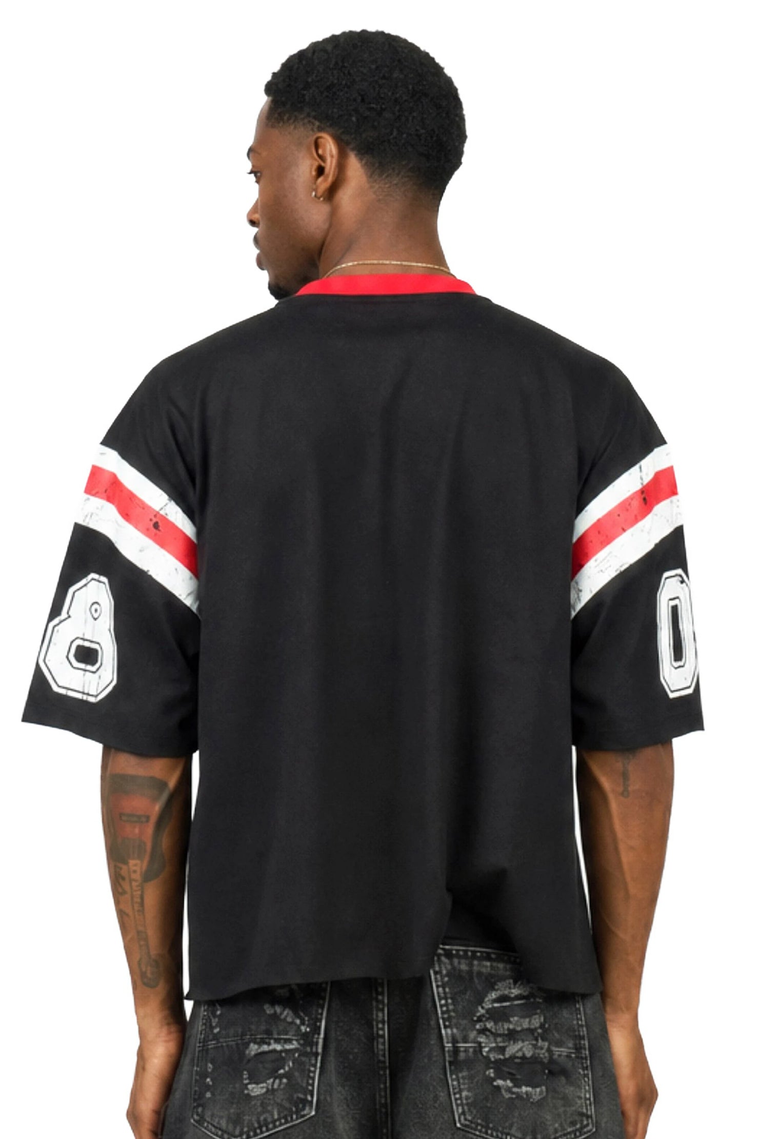 Vidam Black Boxy Crop Tee