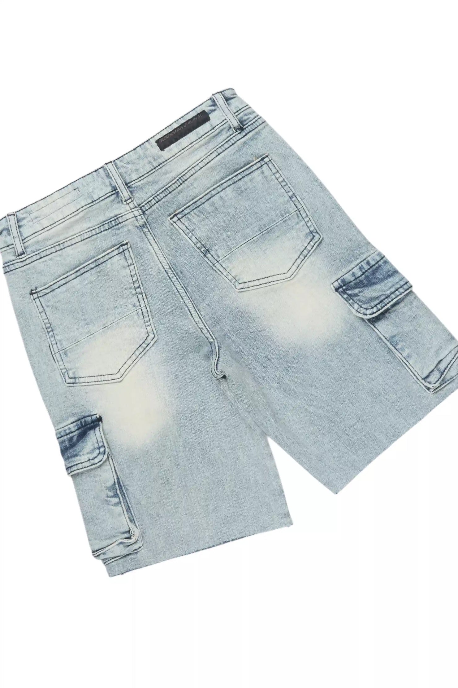 Boys Beau Black/Blue T-Shirt/Denim Short Set
