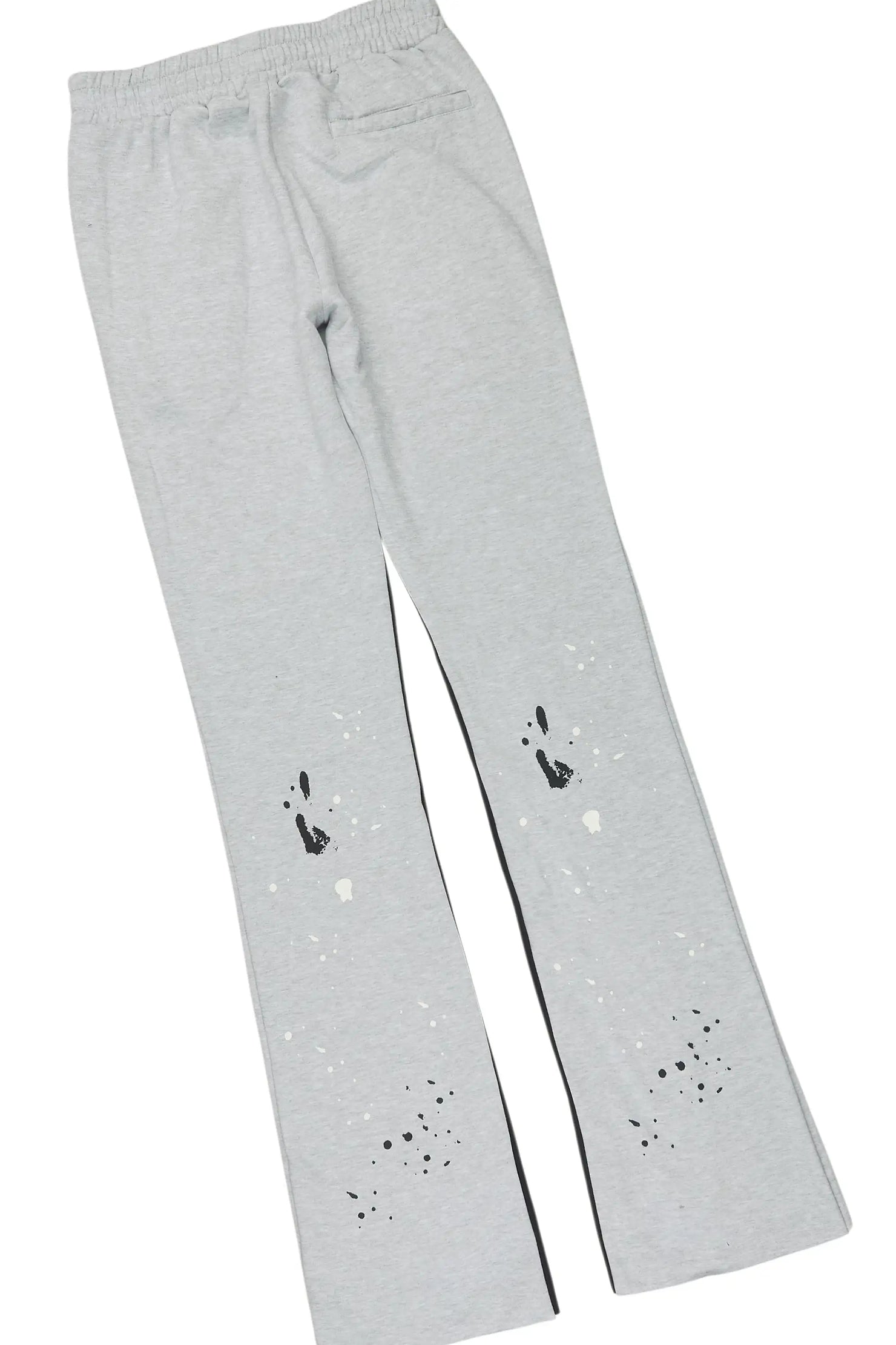 Scottie White/Heather Grey T-Shirt/Stacked Flare Track Pant Set