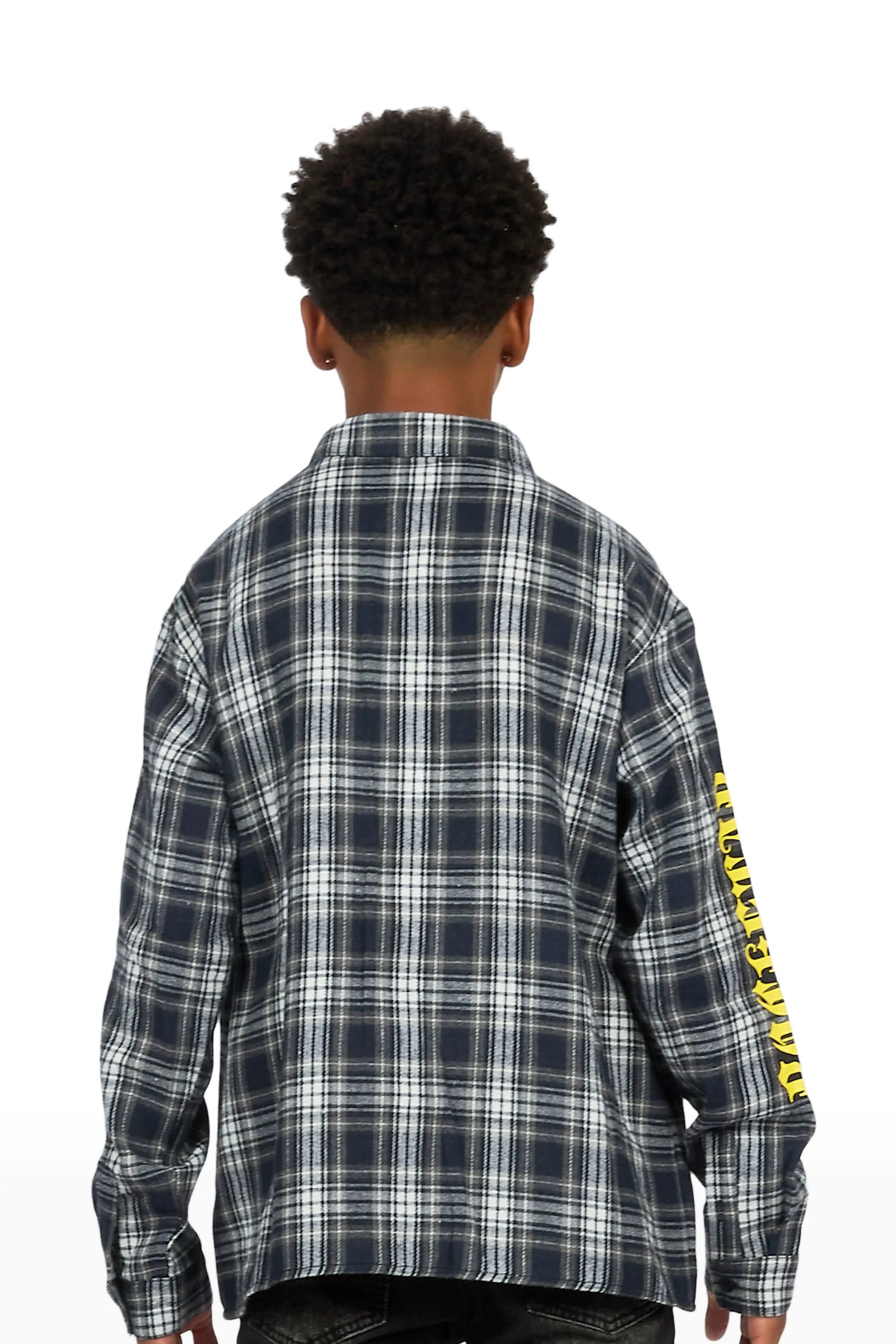 Boys Helder Navy Flannel Shirt