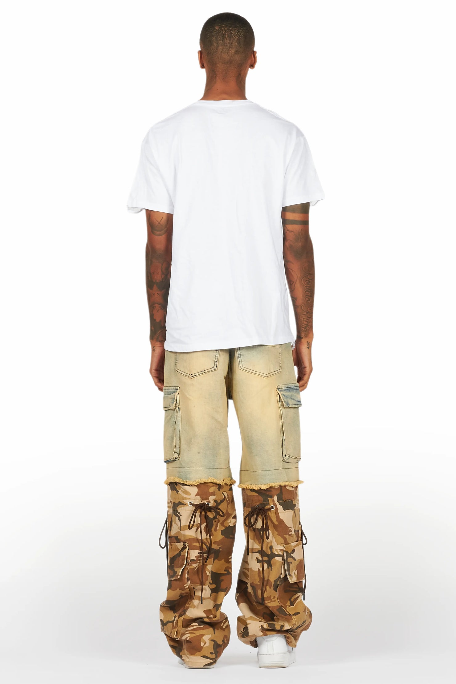 Baatar Blue/Brown Camo Baggy Fit Jean