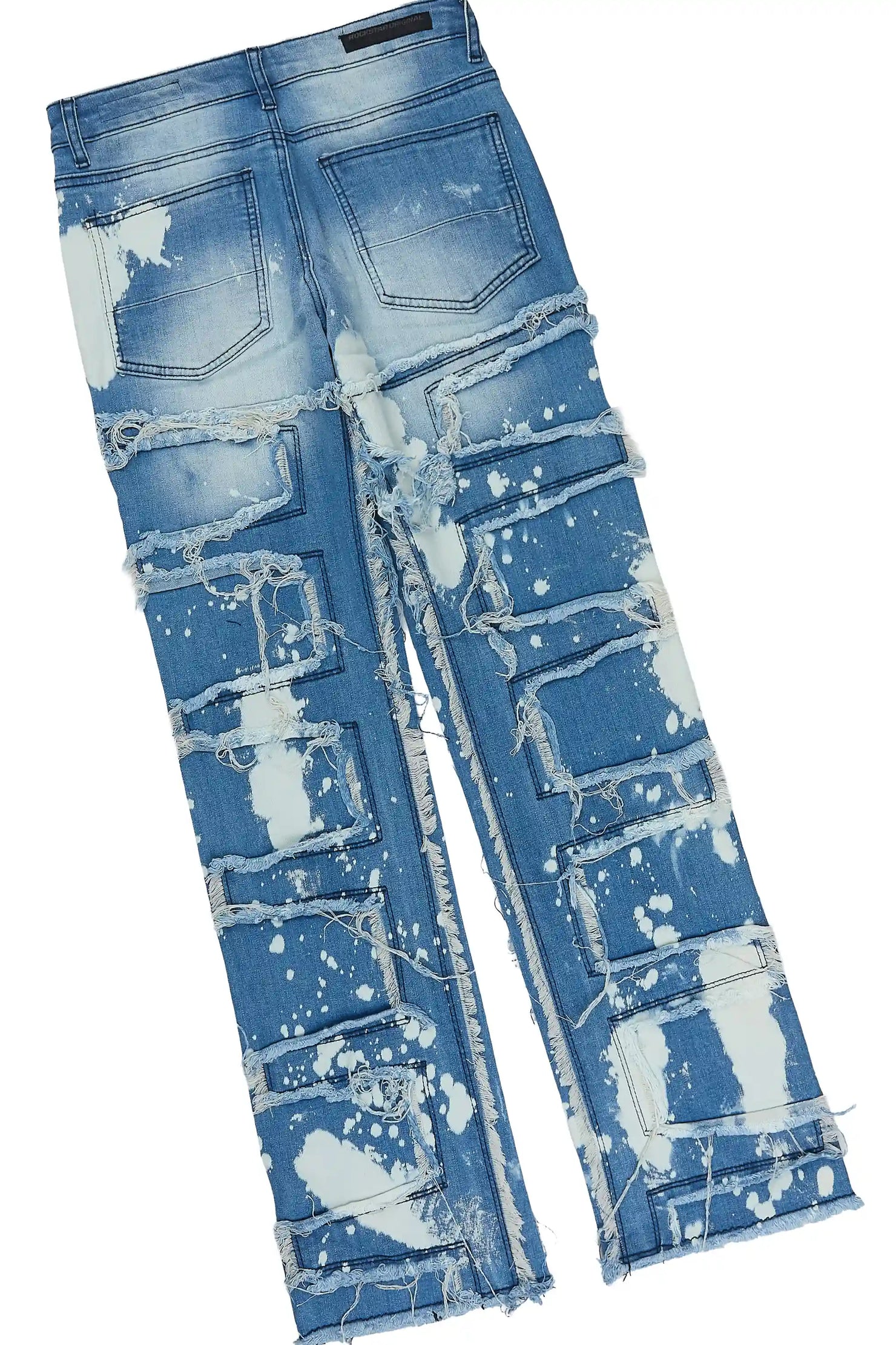 Boys Pluto Light Blue/Blue Long Sleeve T-Shirt Stacked Jean Set