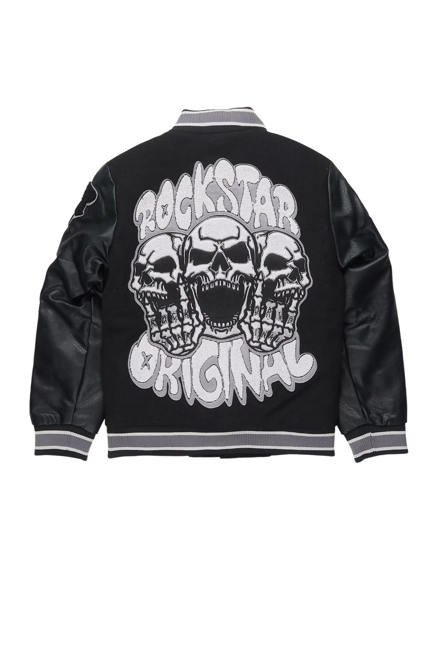 Boys Cavo Black Varsity Jacket