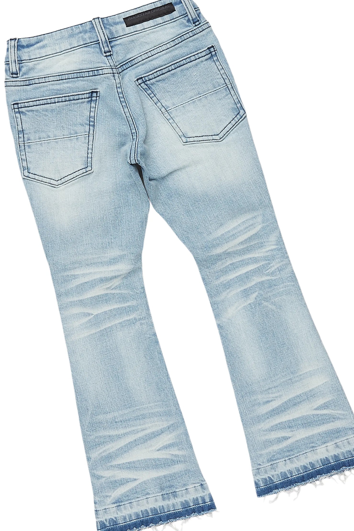 Boys Jaylen Grey Hoodie/Stacked Flare Jean Set