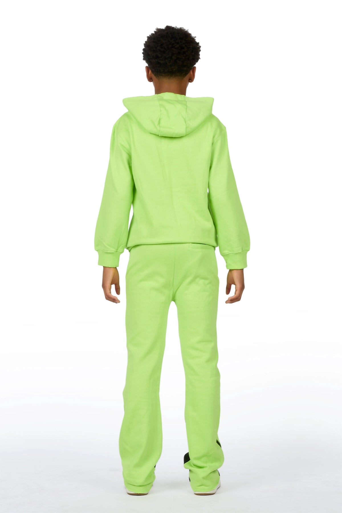 Boys Zayden Neon Yellow Hoodie Track Set
