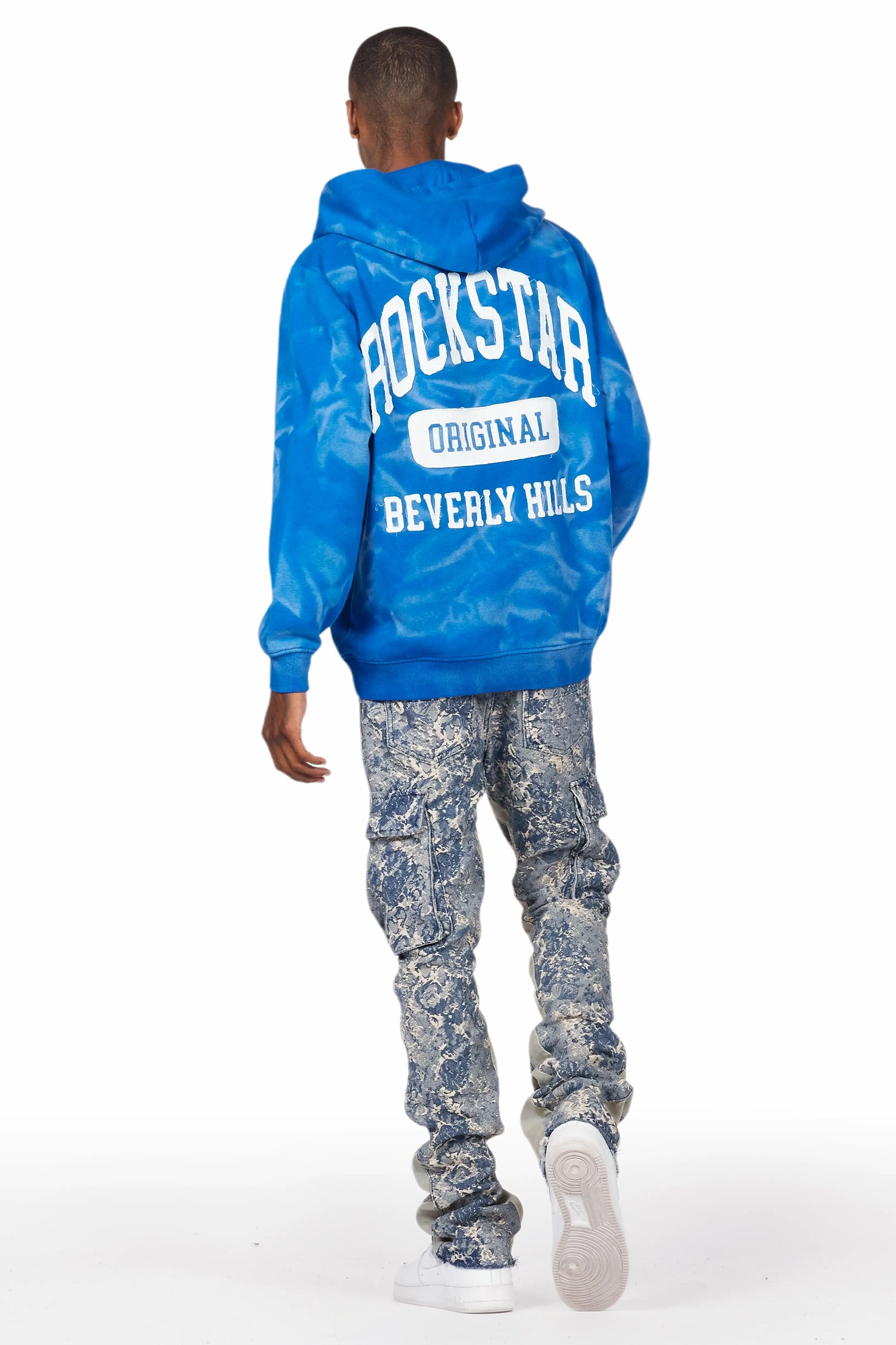 Bower Light Blue Stacked Flare Jean