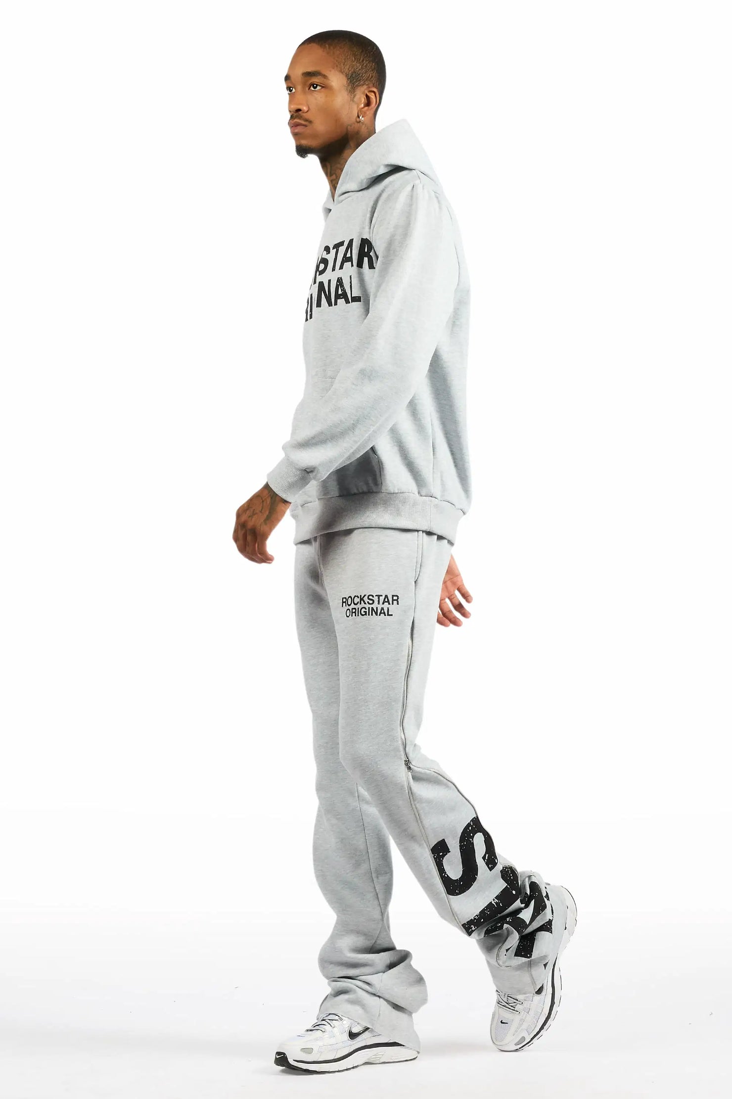 Deniska Heather Grey Stacked Track Set