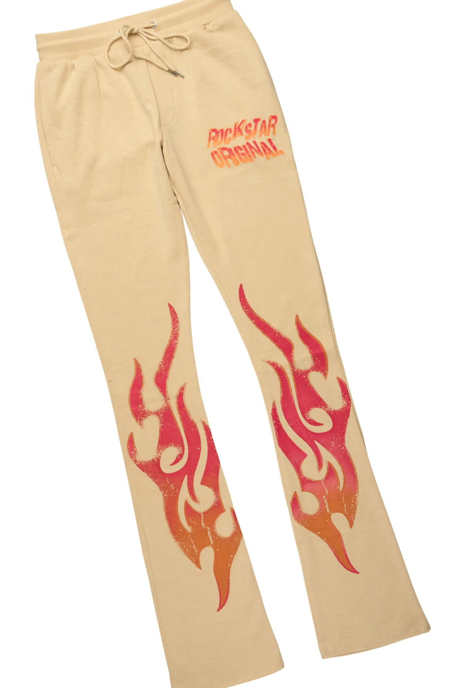 Zo Beige Hoodie/Stacked Pant Track Set