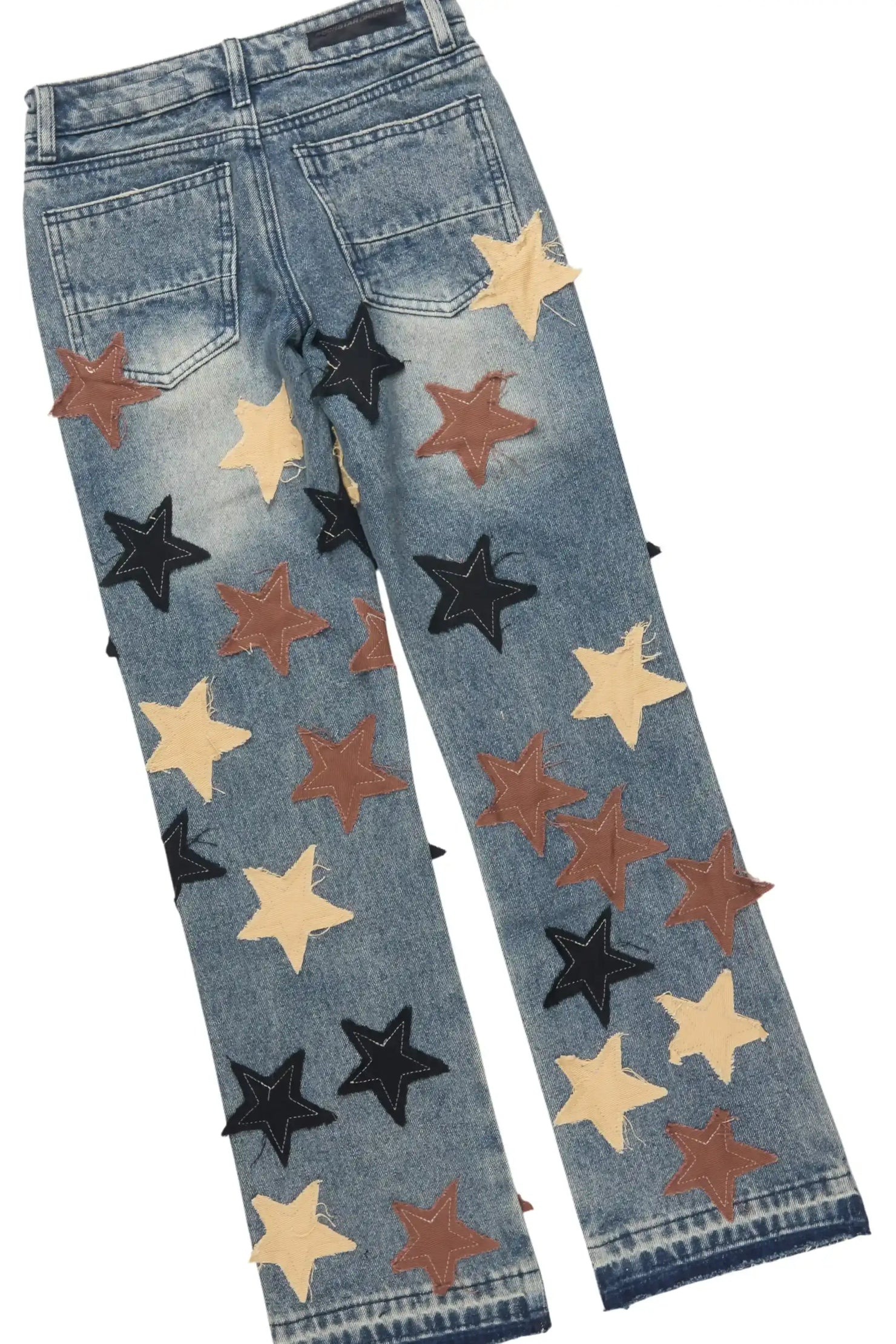 Boys Kordell Black/Tint T-Shirt Stacked Patch Jean Set