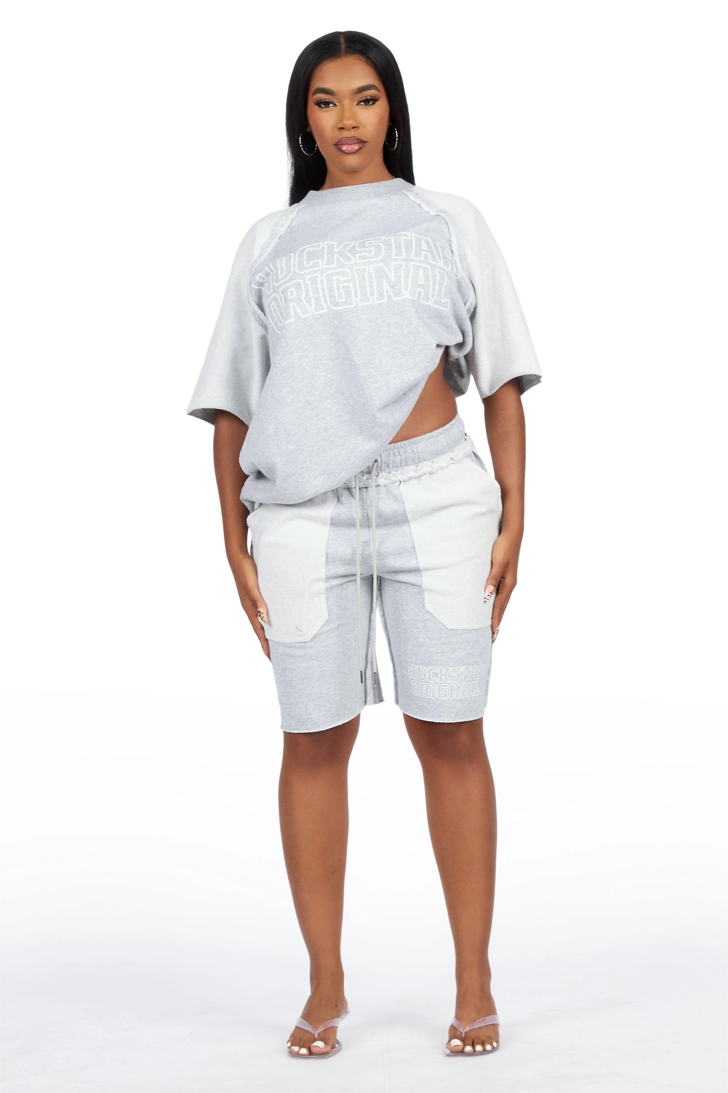 Vianney Grey T-Shirt Short Set