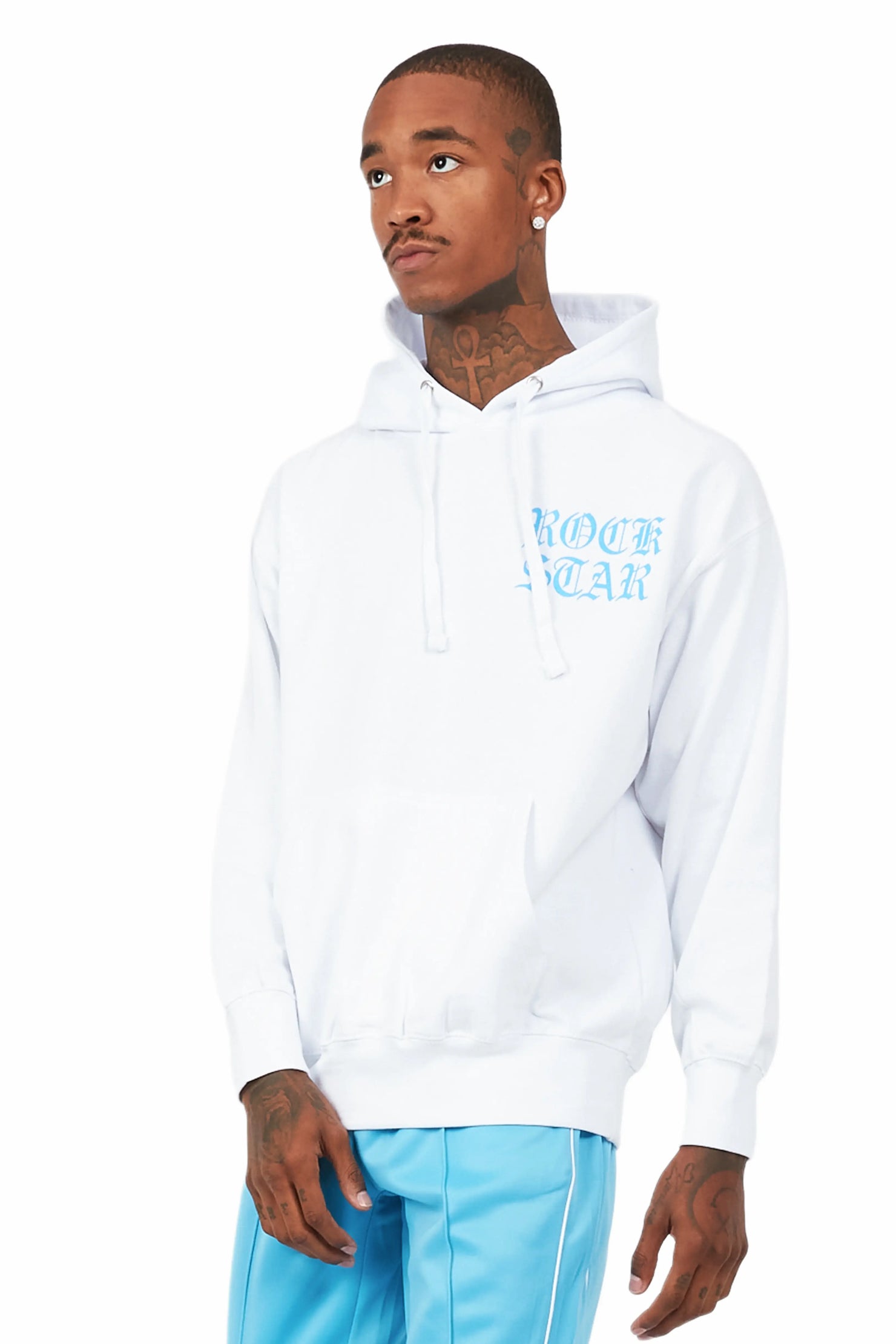 Murdra Graphic White/Blue Hoodie