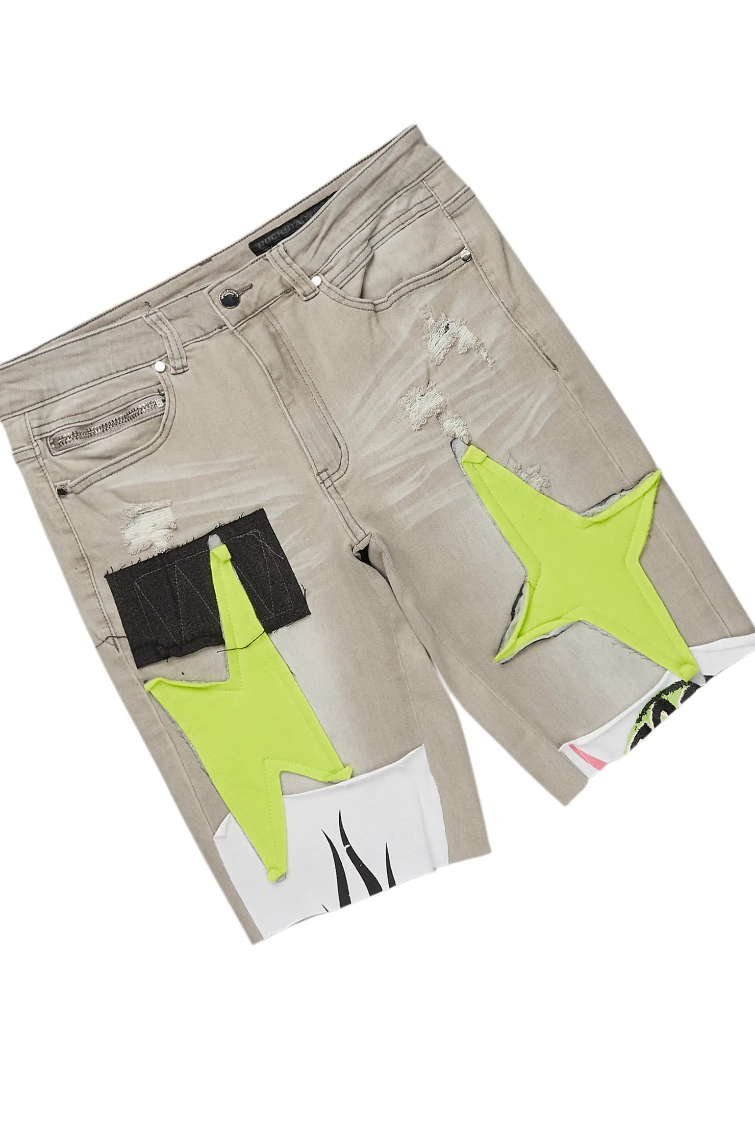 Butch White/Green T-Shirt/Denim Short Set
