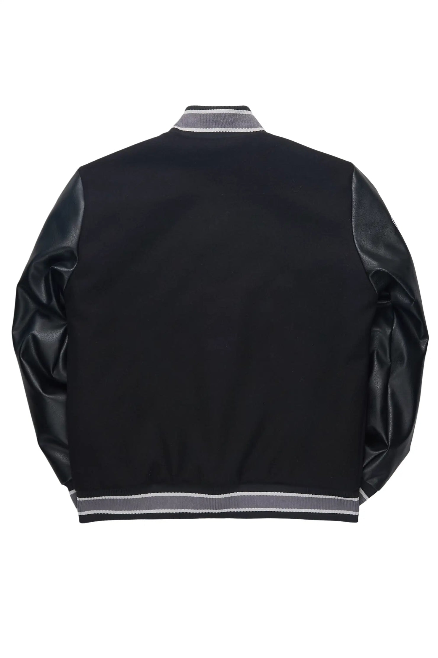 Vidar Black Rhinestone Varsity Jacket