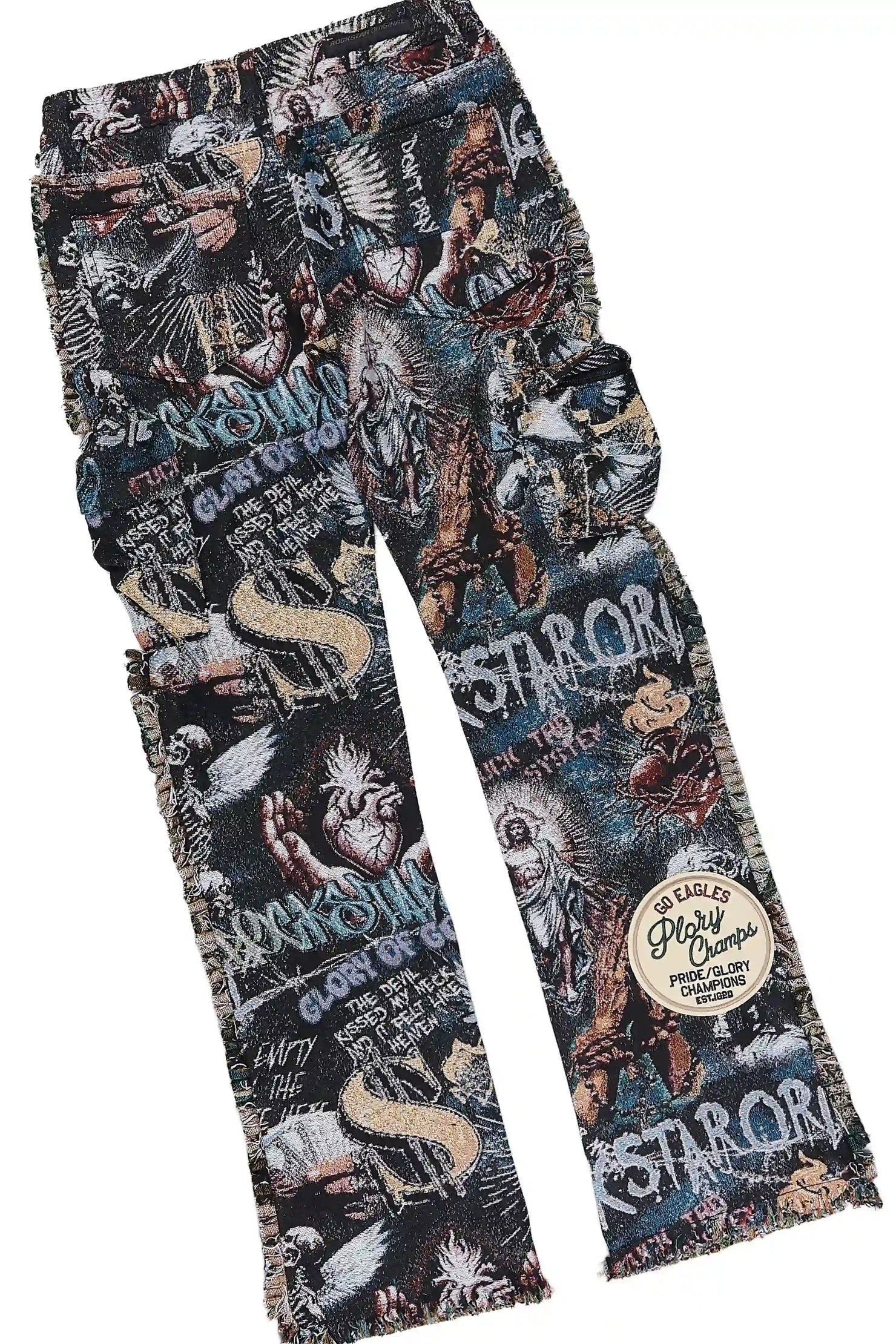 Boys Dejair White/Multi T-Shirt Tapestry Jean Set