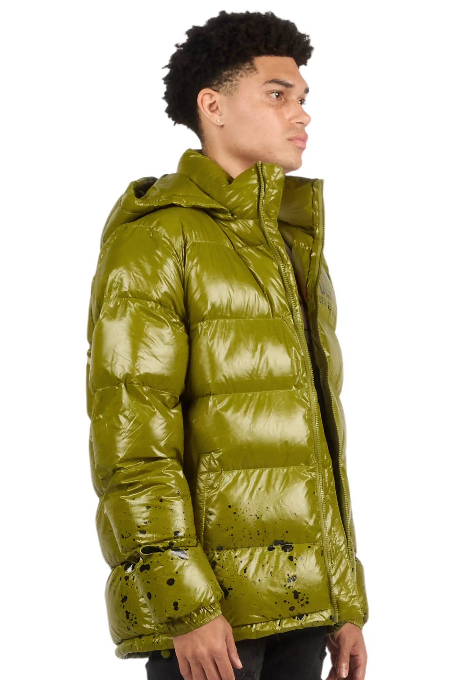 Raffer Olive Heavy Puffer Jacket