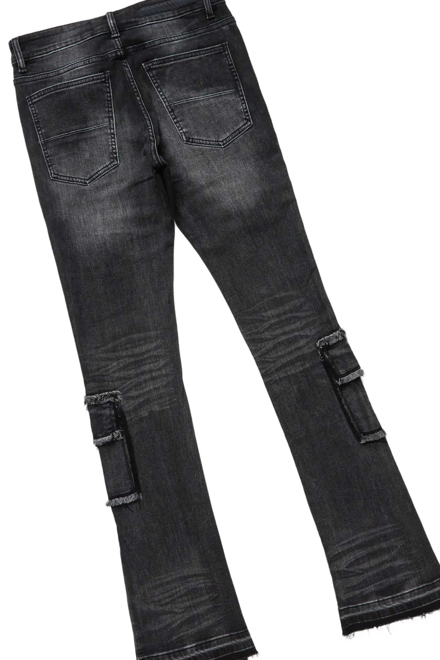 Sana Black Hoodie/Stacked Flare Jean Bundle