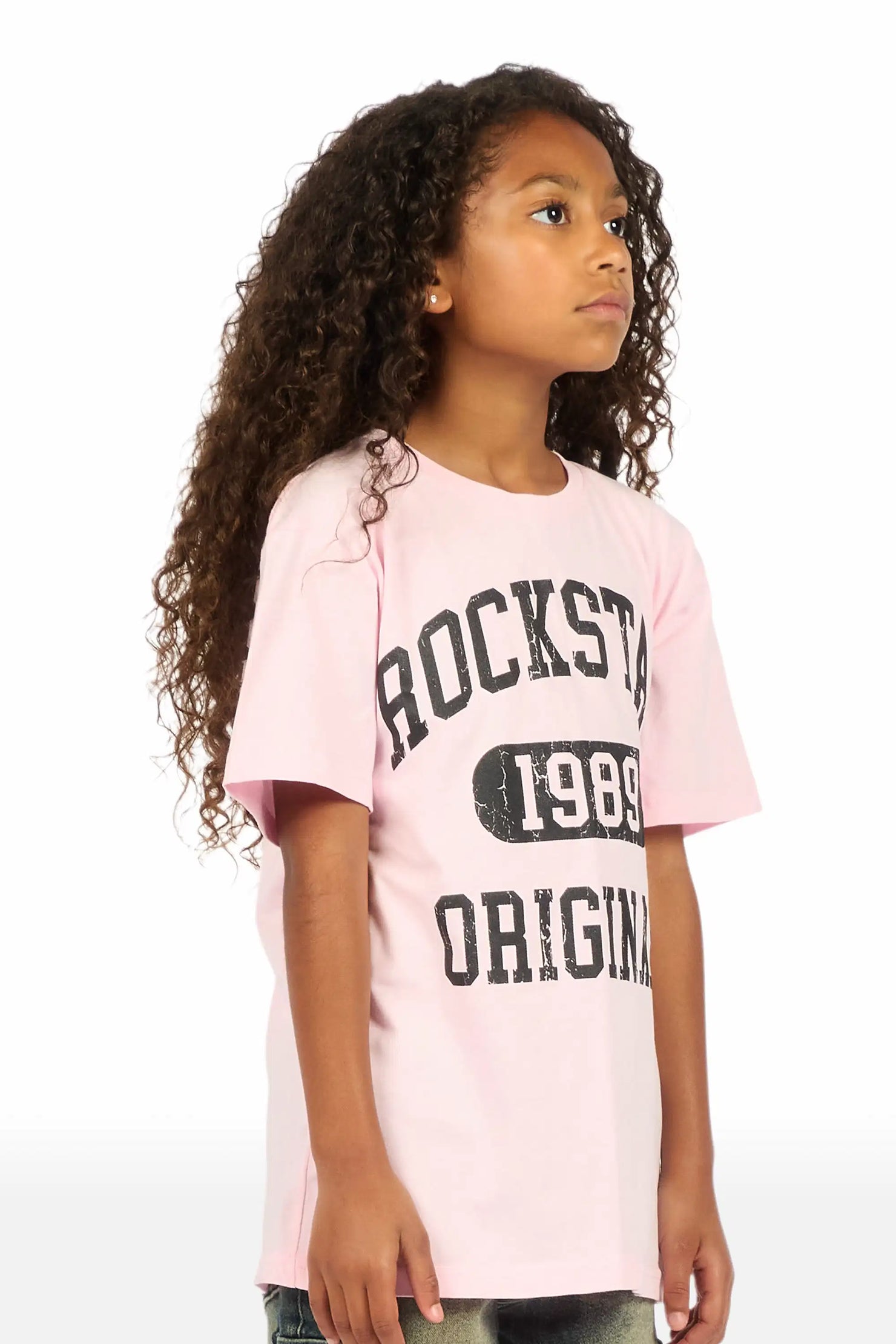 Girls Members Pink/Black Graphic T-Shirt