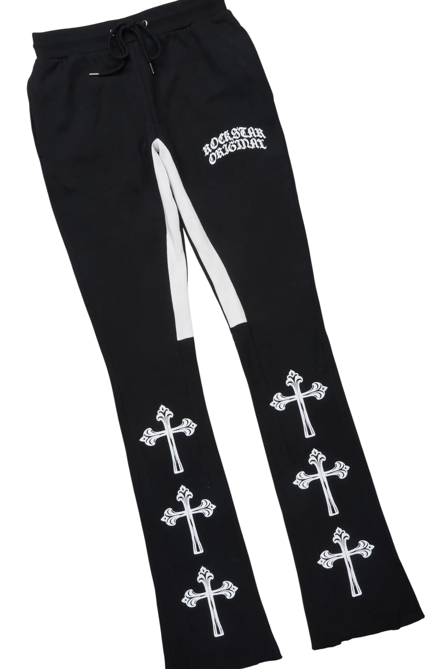 Michael Black/White Hoodie/Stacked Flare Track Set