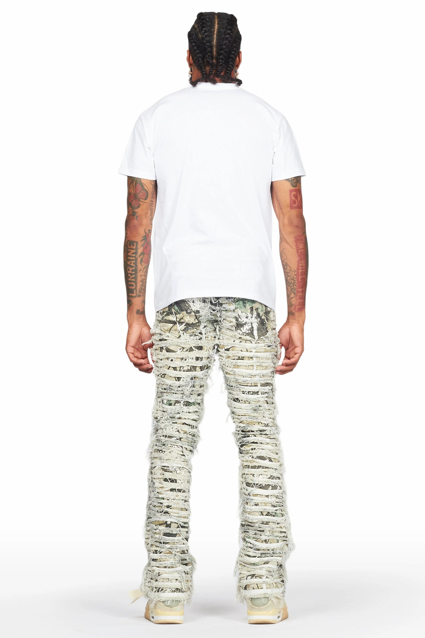 Parish Tree Camo Painter Stacked Flare Jean