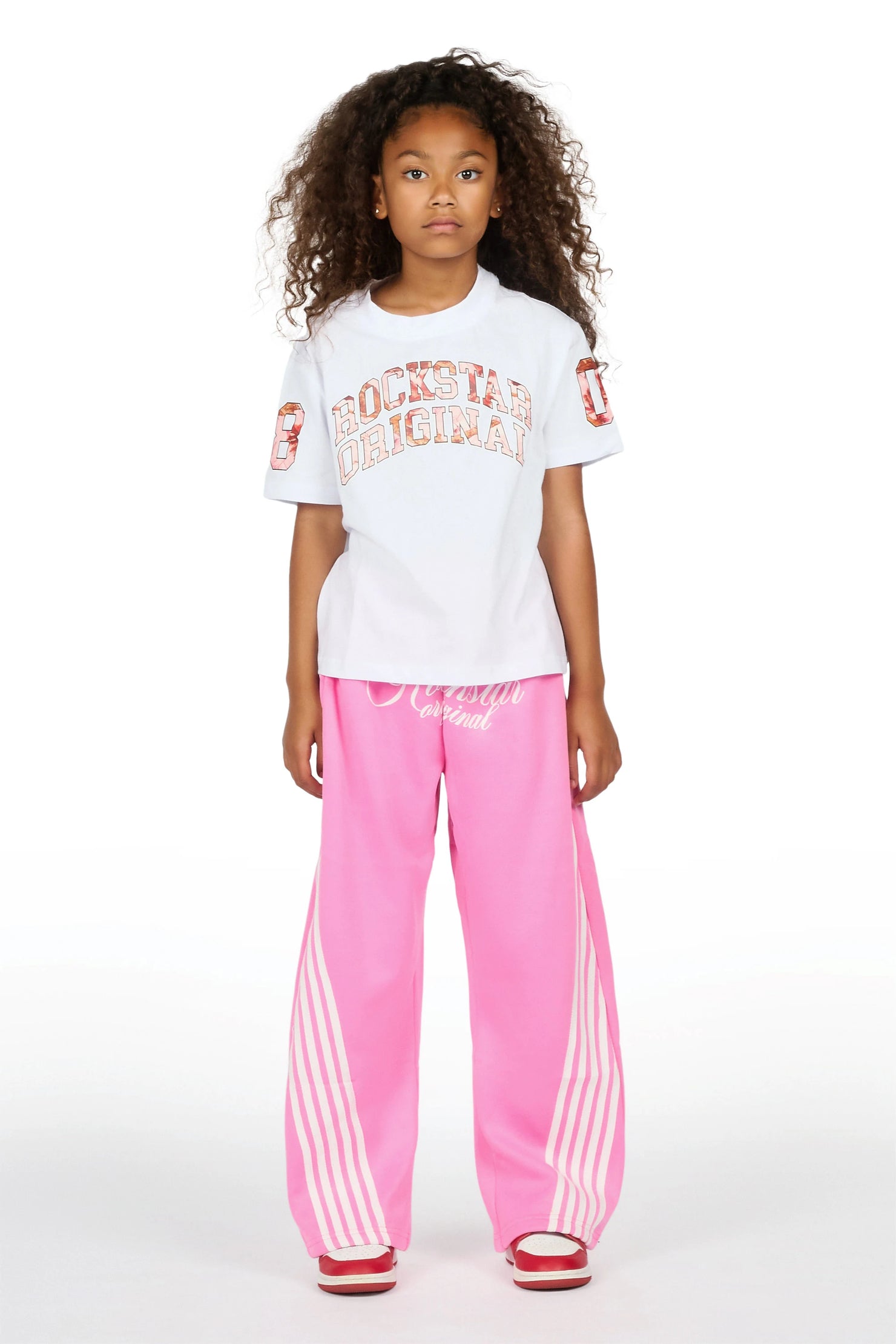 Girls Aerialla Pink Super Super Baggy Track Pant