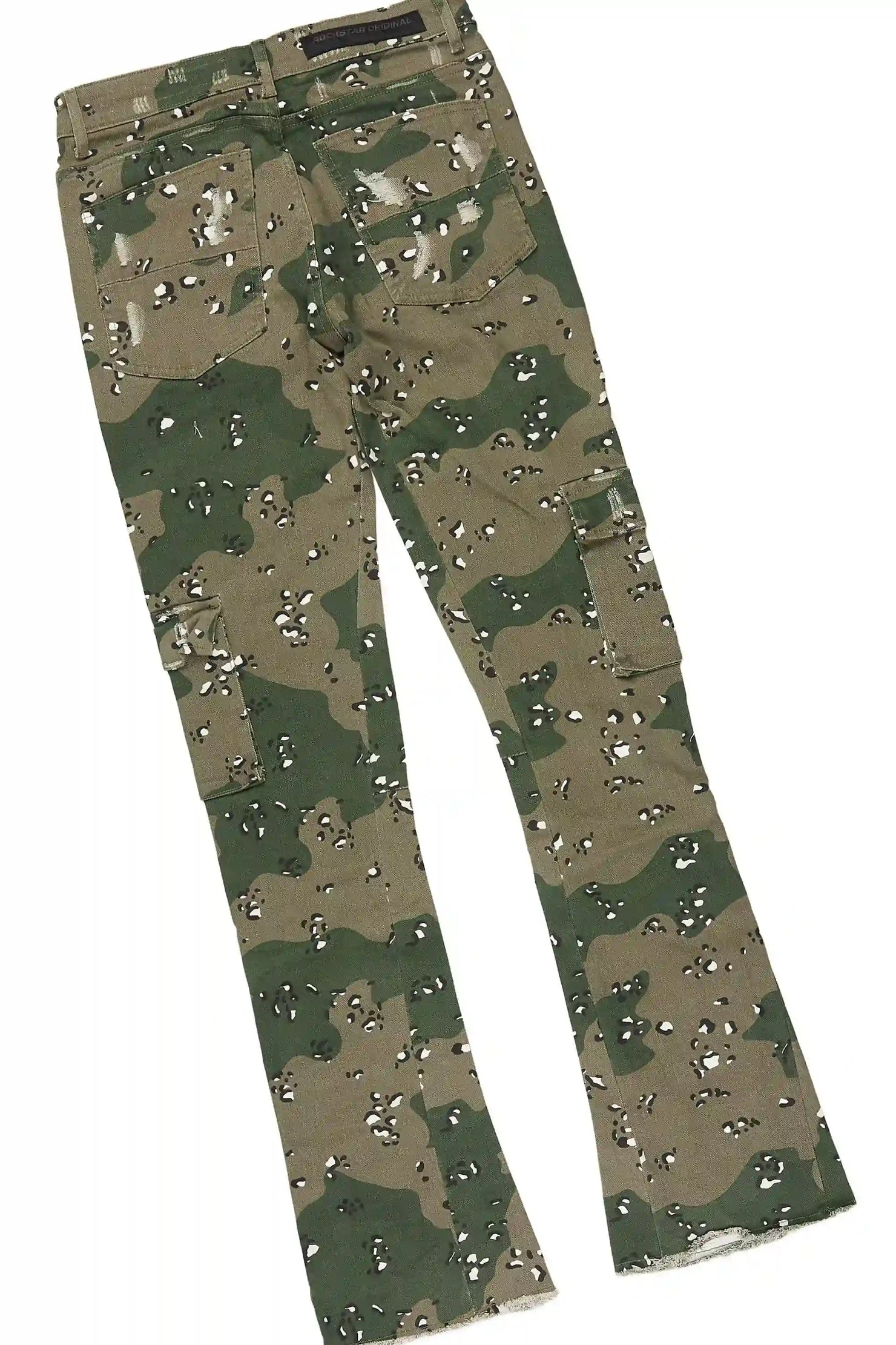 Kingston White/Camo Graphic T-Shirt & Kade Stacked Flare Jean Set