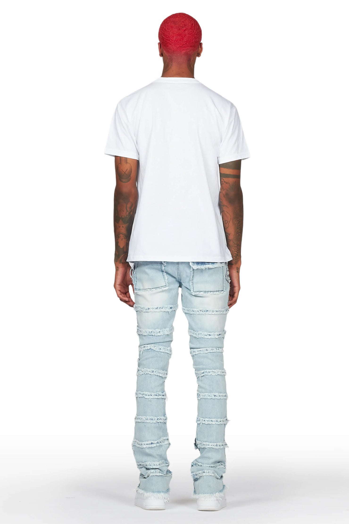 Ebbo Blue Painter Stacked Flare Jean