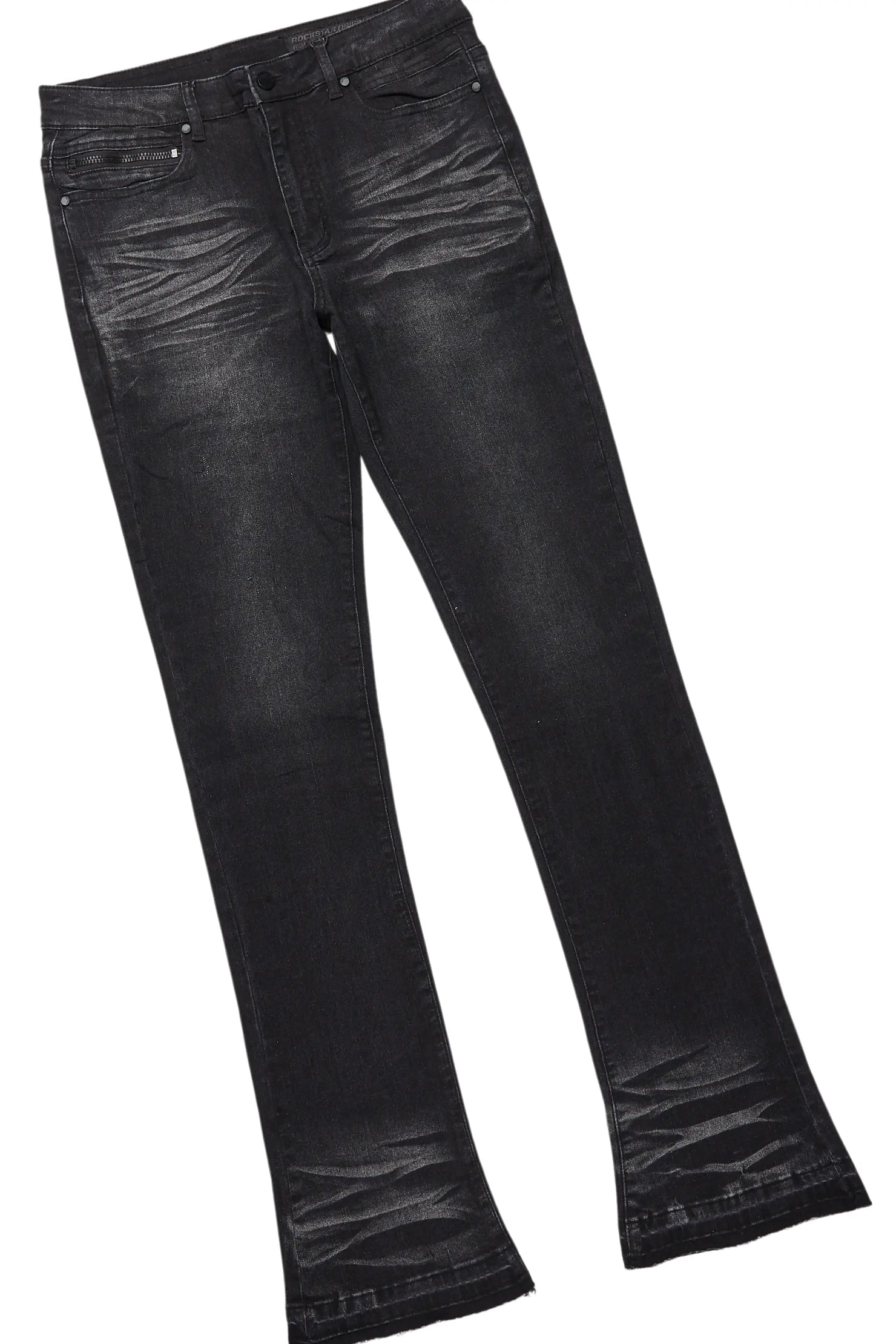 Lake Black/Beige T-Shirt/Dag Stacked Flare Jean Set