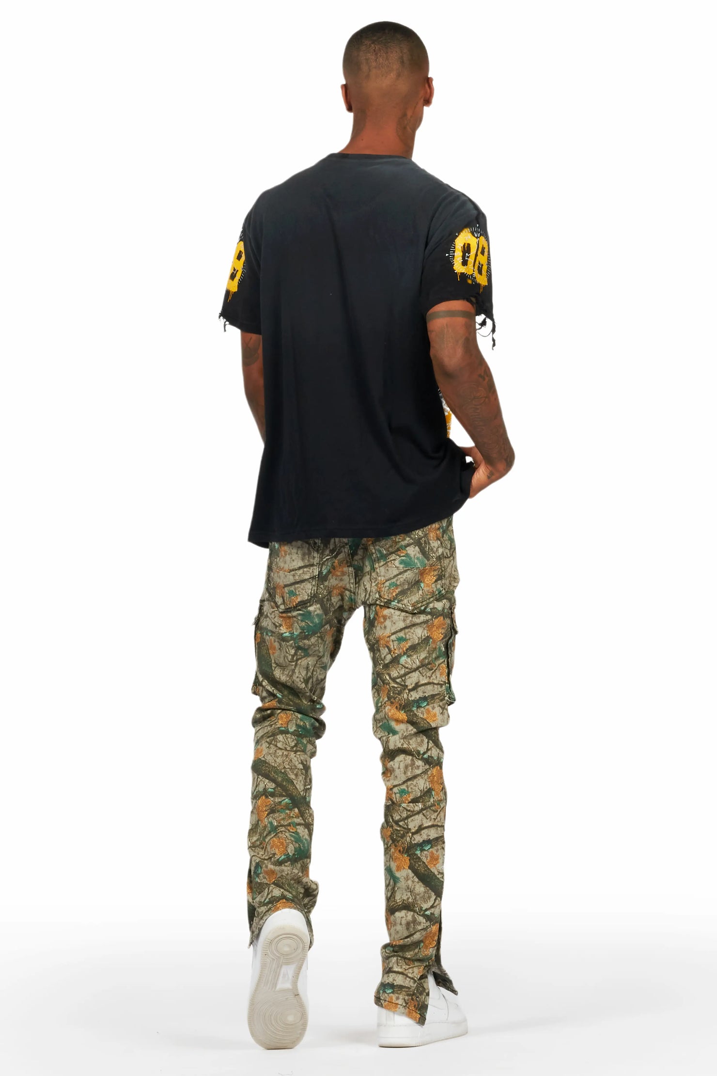 Adril Brown Tree Camo Skinny Fit Jean
