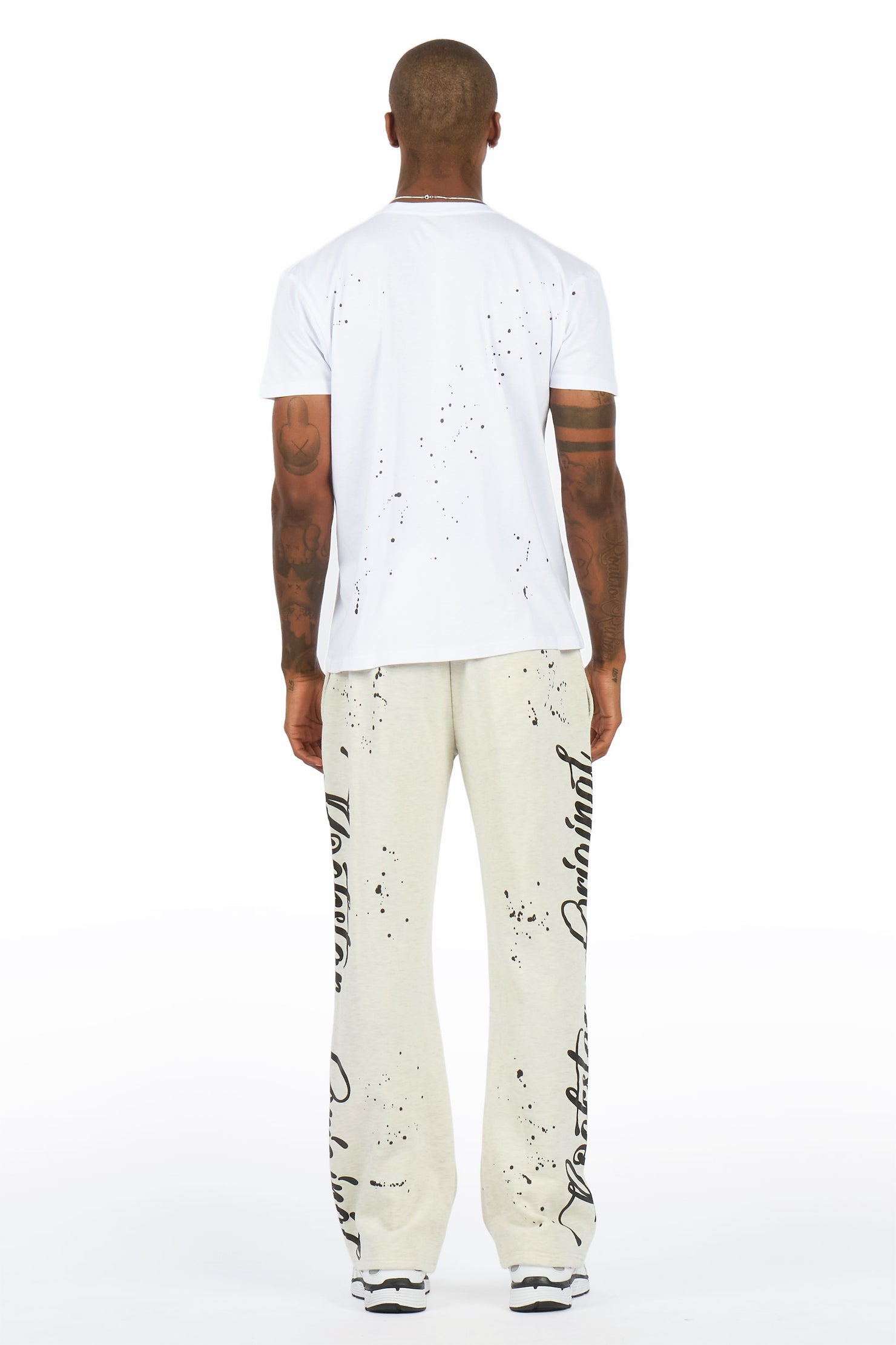 Hanif White/Light Oatmeal T-Shirt/Relaxed Track Set