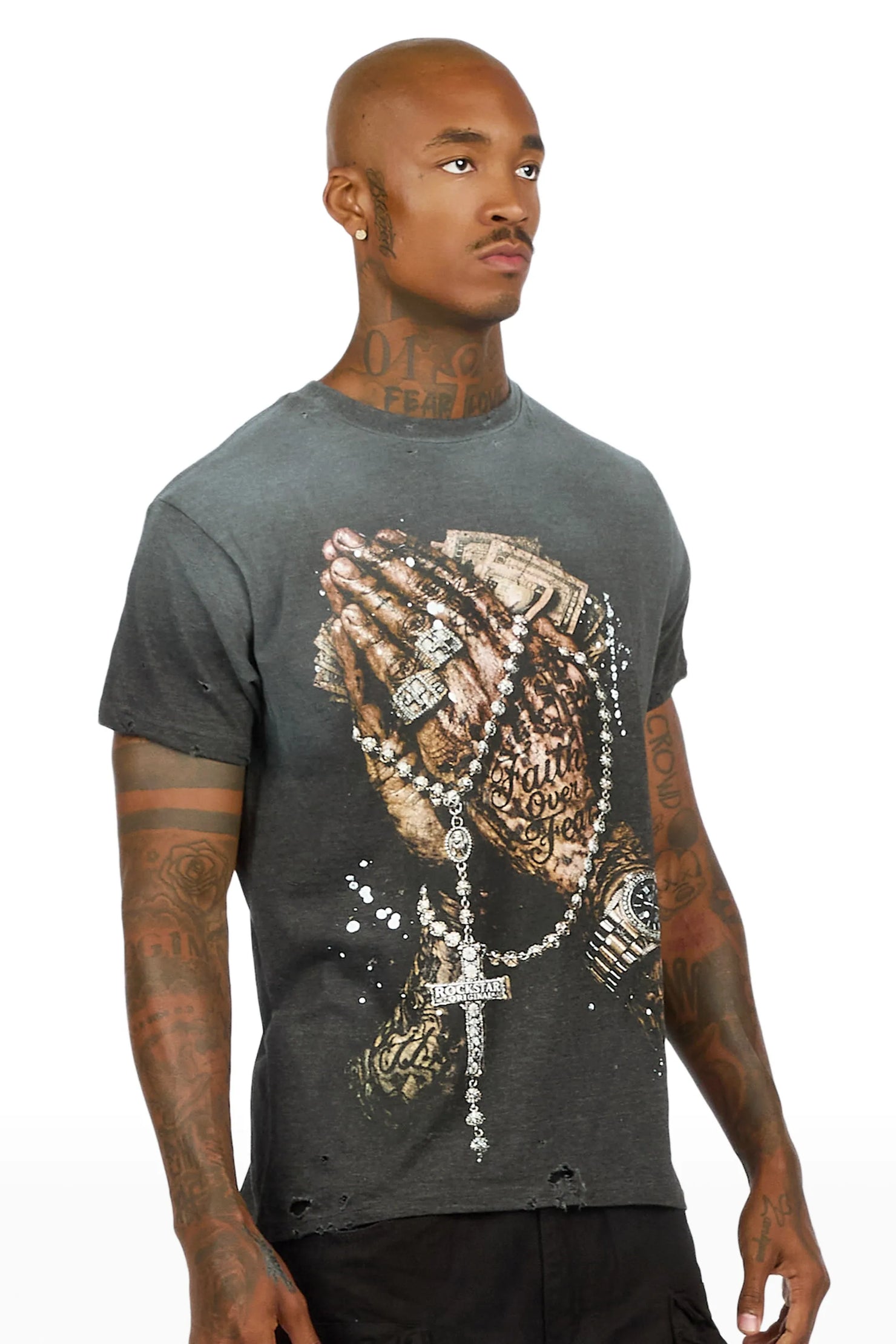 Moxley Charcoal Oversized Graphic T-Shirt