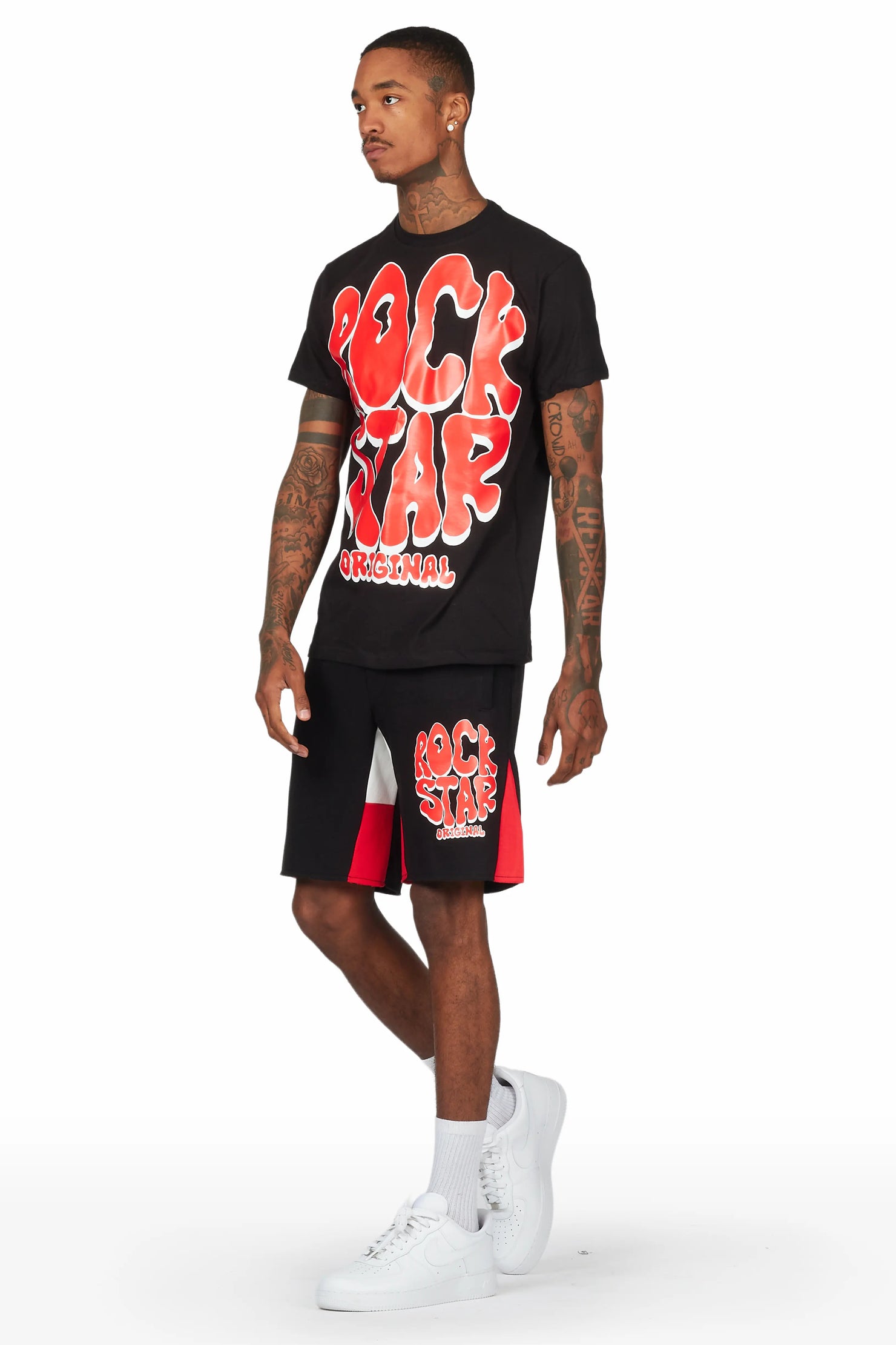 Warblen Black T-Shirt Short Set
