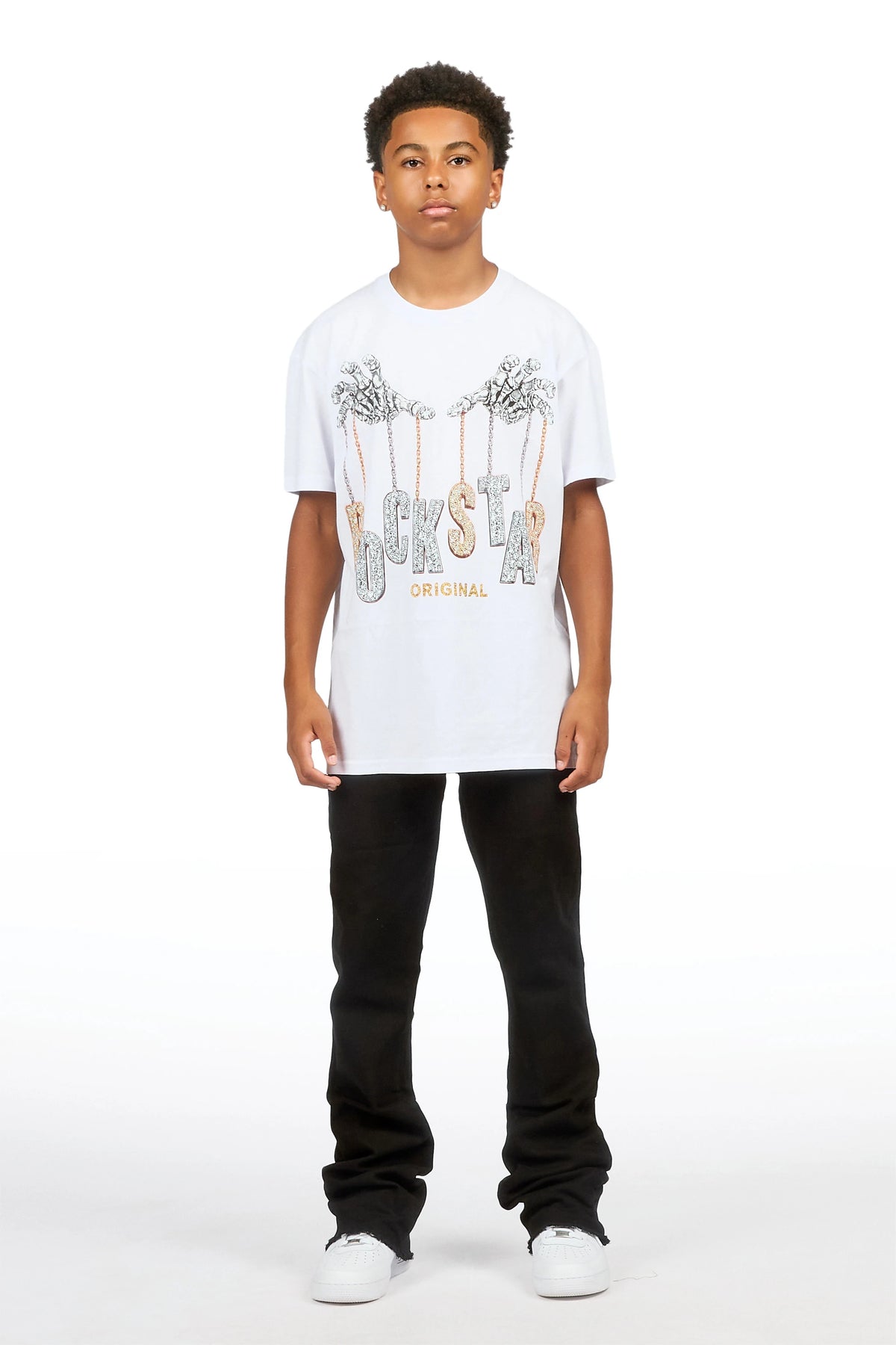 Boys Dag Jet Black 2.0 Stacked Flare Jean