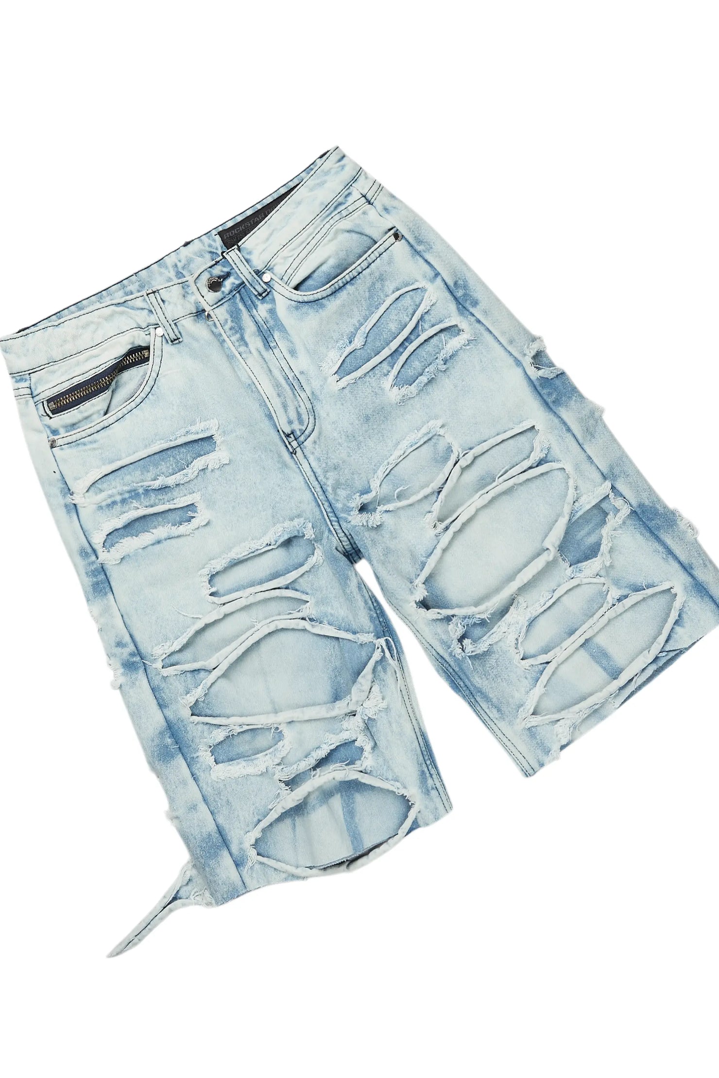 Grill White/Blue T-Shirt/Denim Short Set