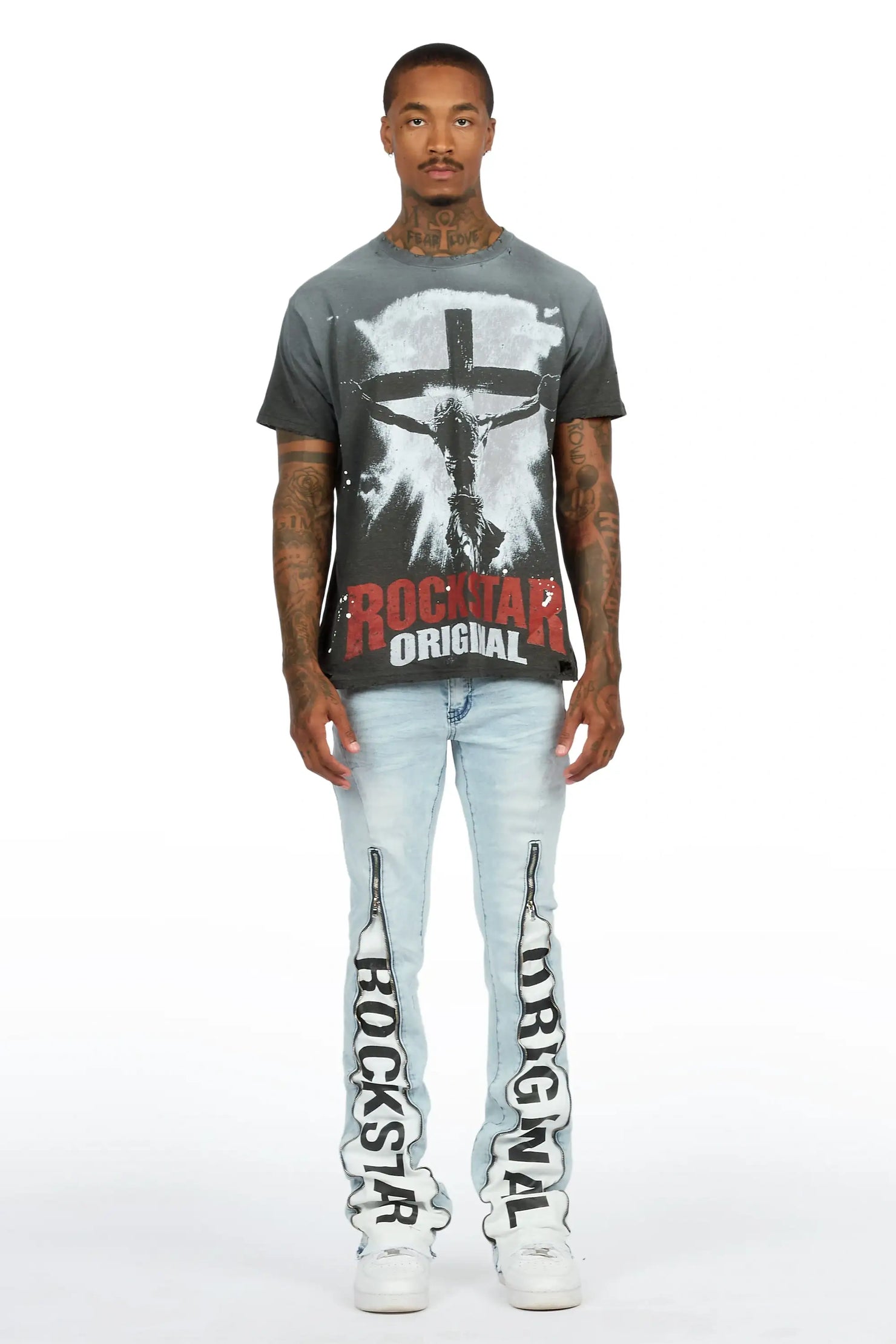 Philly Light Blue Stacked Fit Jean