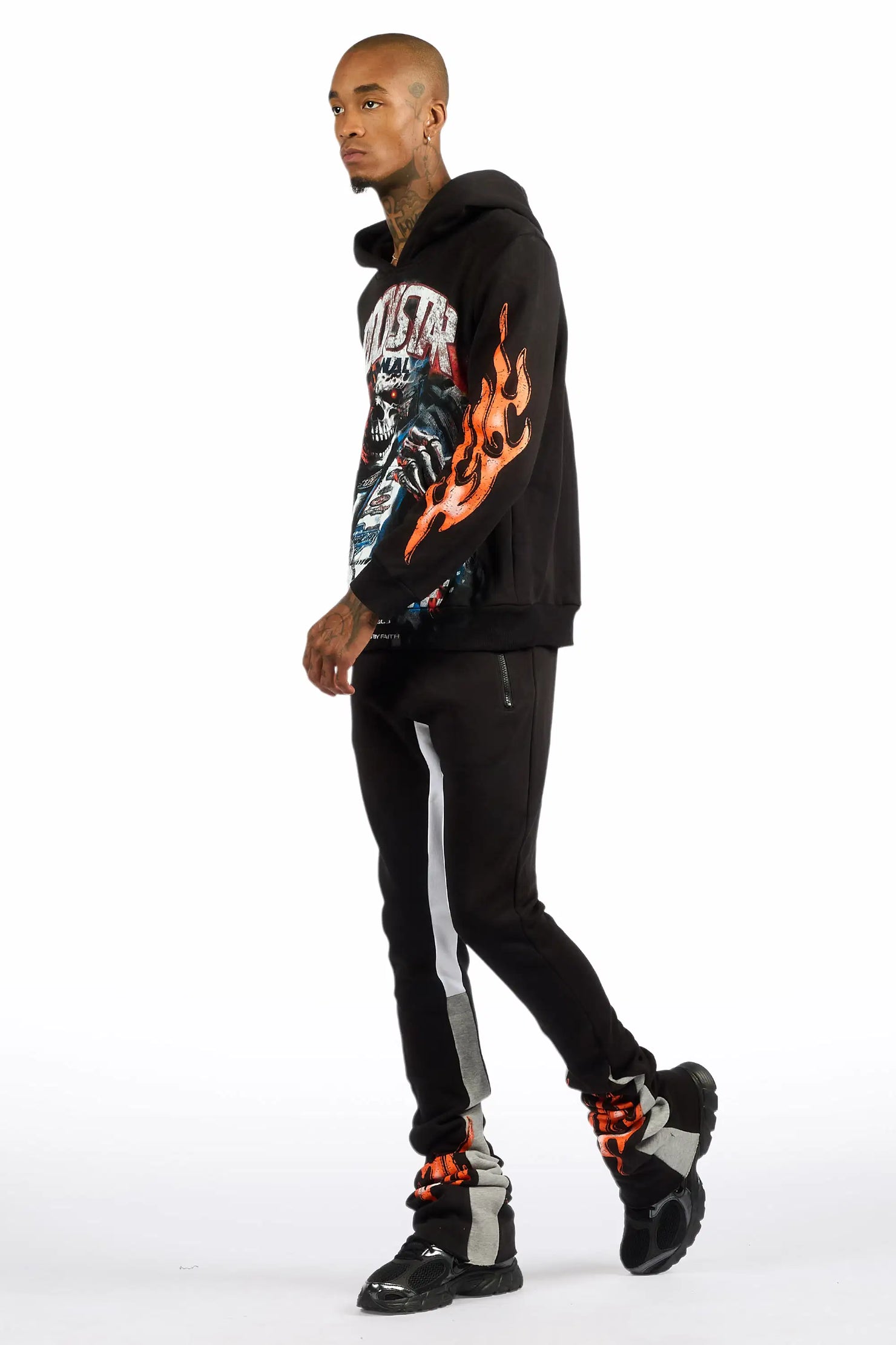 Blaek Black/Multi Hoodie/Super Stacked Track Set