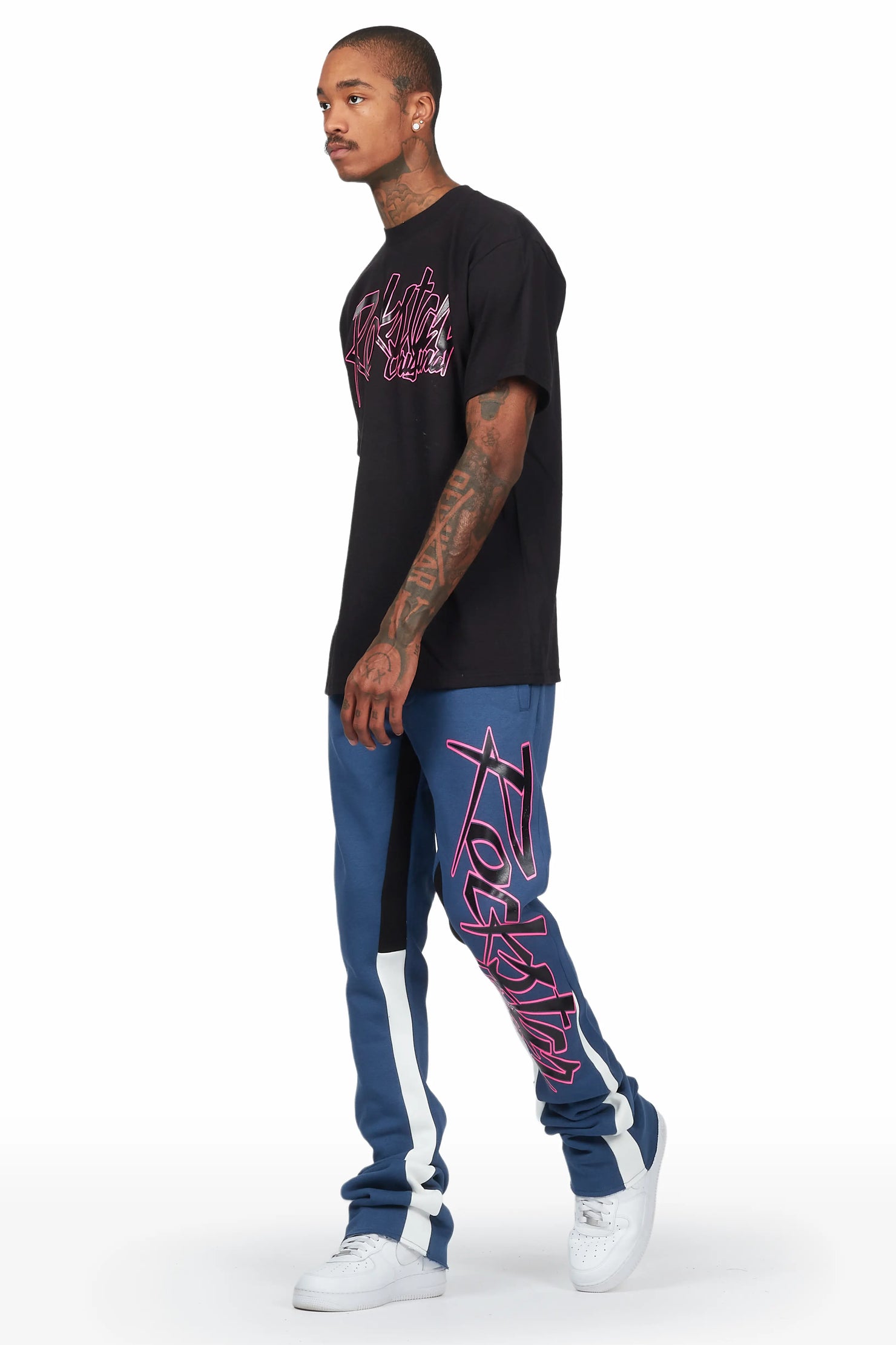 Kalibre Navy/Black T-Shirt Stacked Flare Track Set