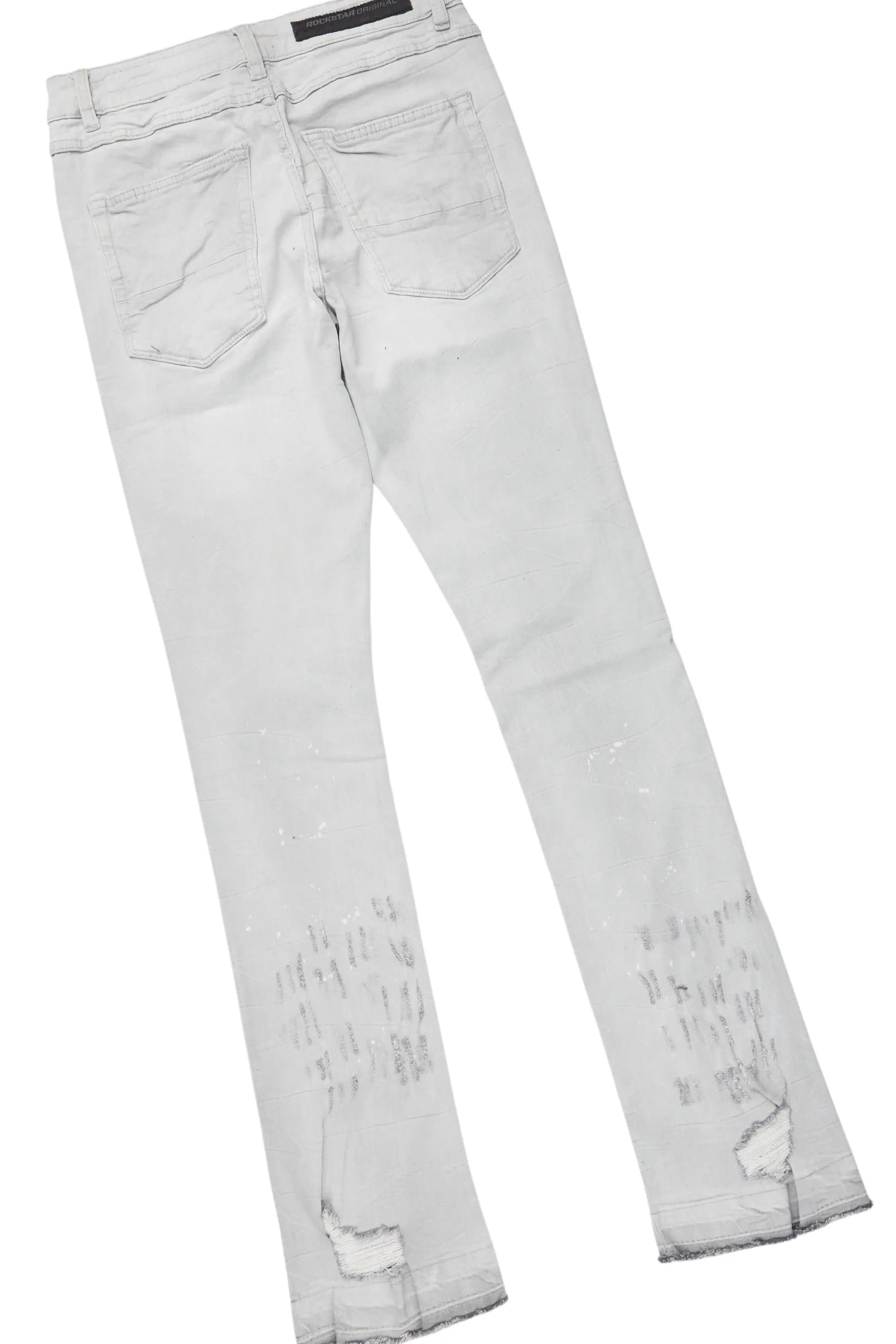 Danby Charcoal Long Sleeve T-Shirt/Stacked Flare Jean Set