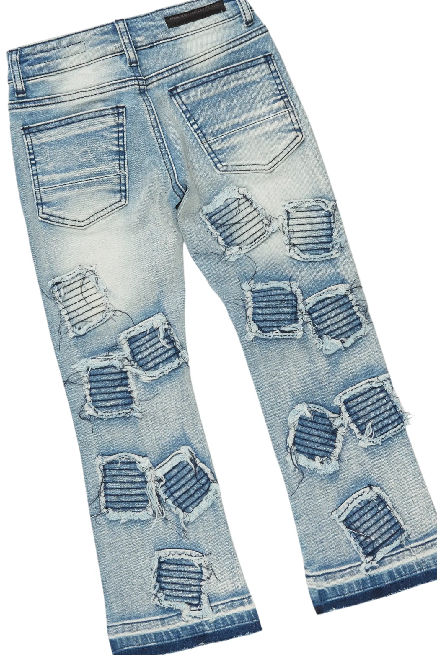 Boys Abdon Vintage Navy Hoodie/Stacked Flare Jean Set