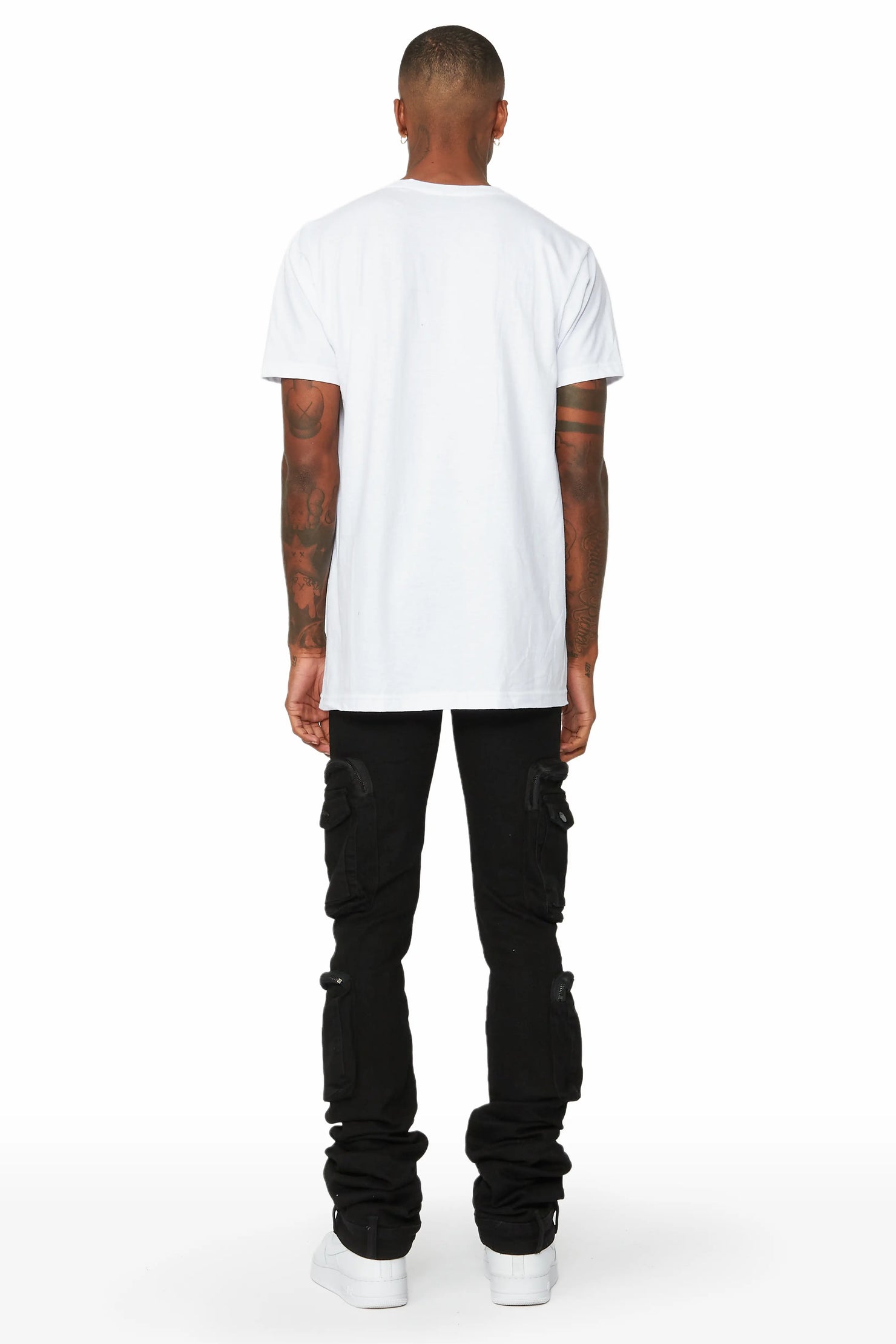 Sutton Black Super Stacked Flare Jean