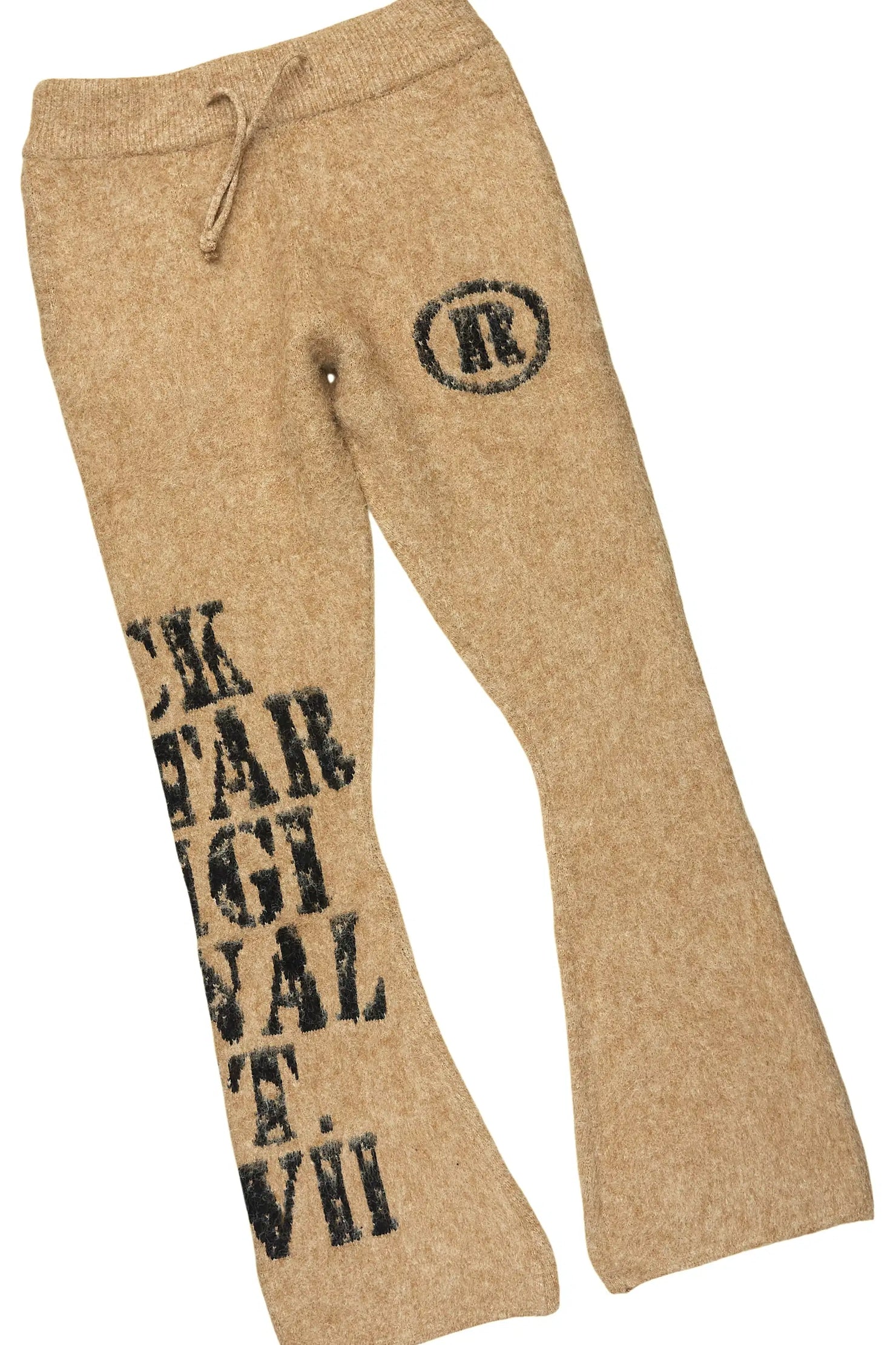 Steri Beige Mohair Hoodie Stacked Flare Track Set