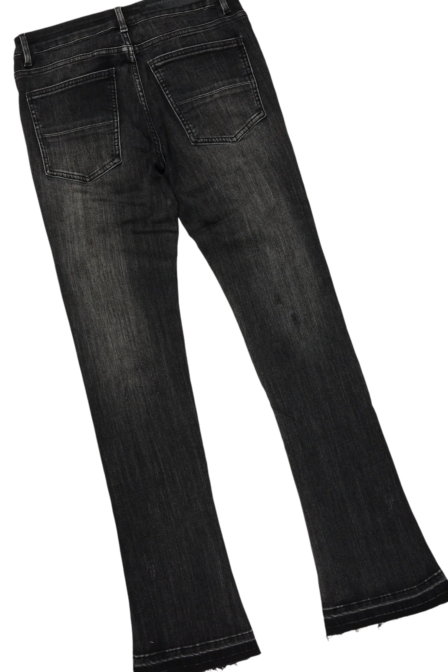 Amina Black Hoodie & Rani Stacked Flare Jean Set