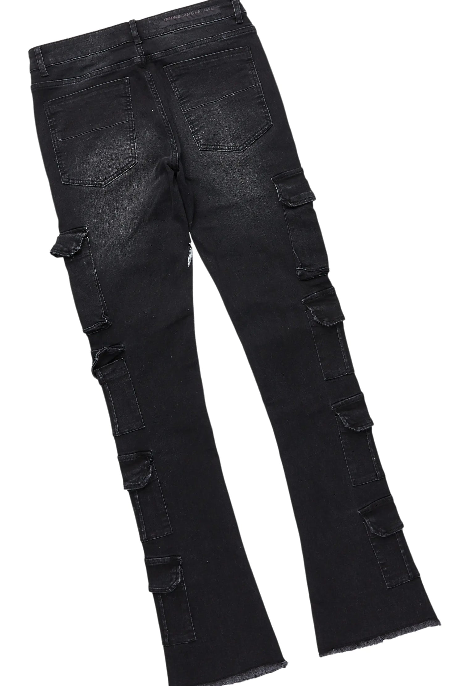 Farrow Black Painter Double Layer T-Shirt/Stacked Flare Jean Bundle